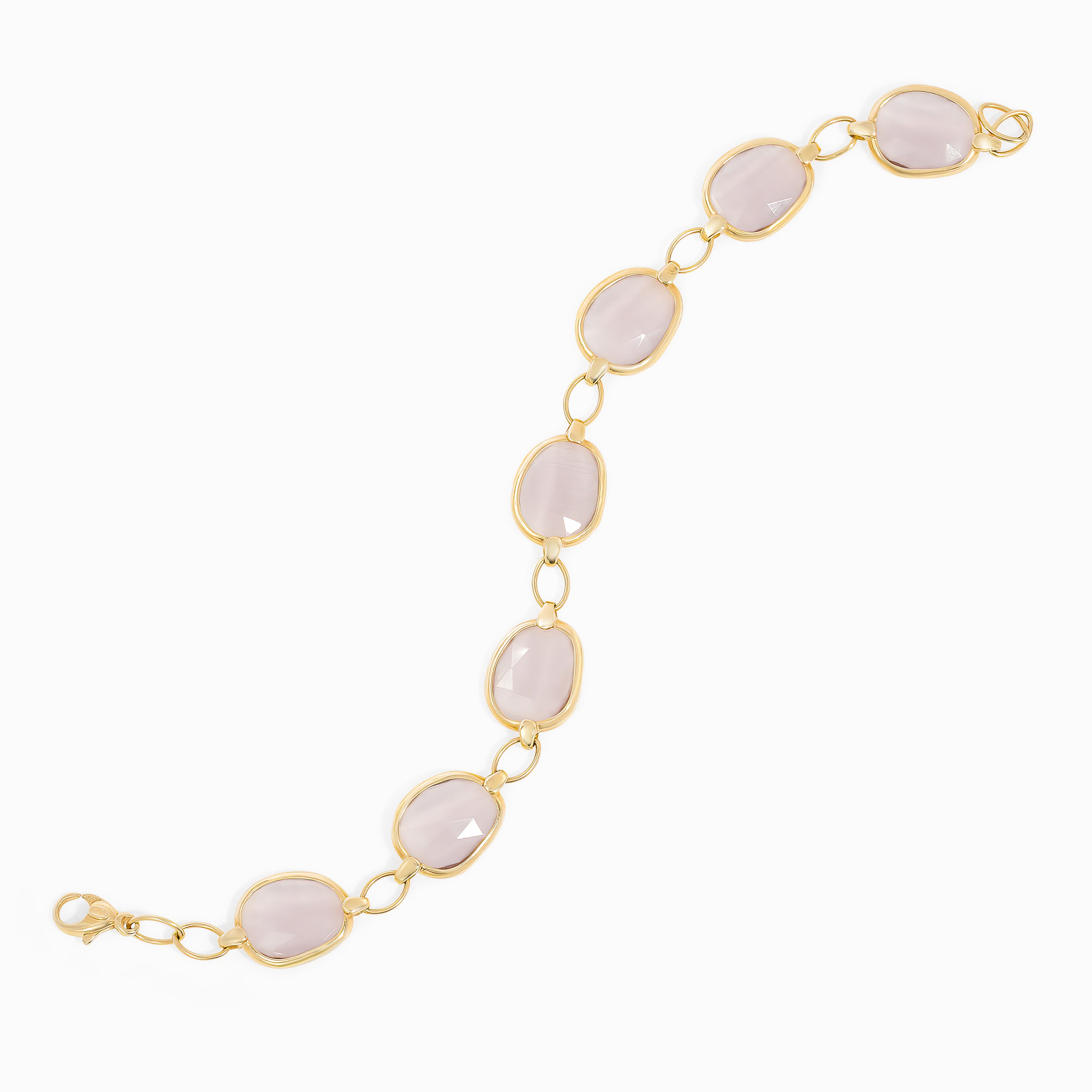 Yellow Gold Gemstone Bracelet with Sapphire Stones