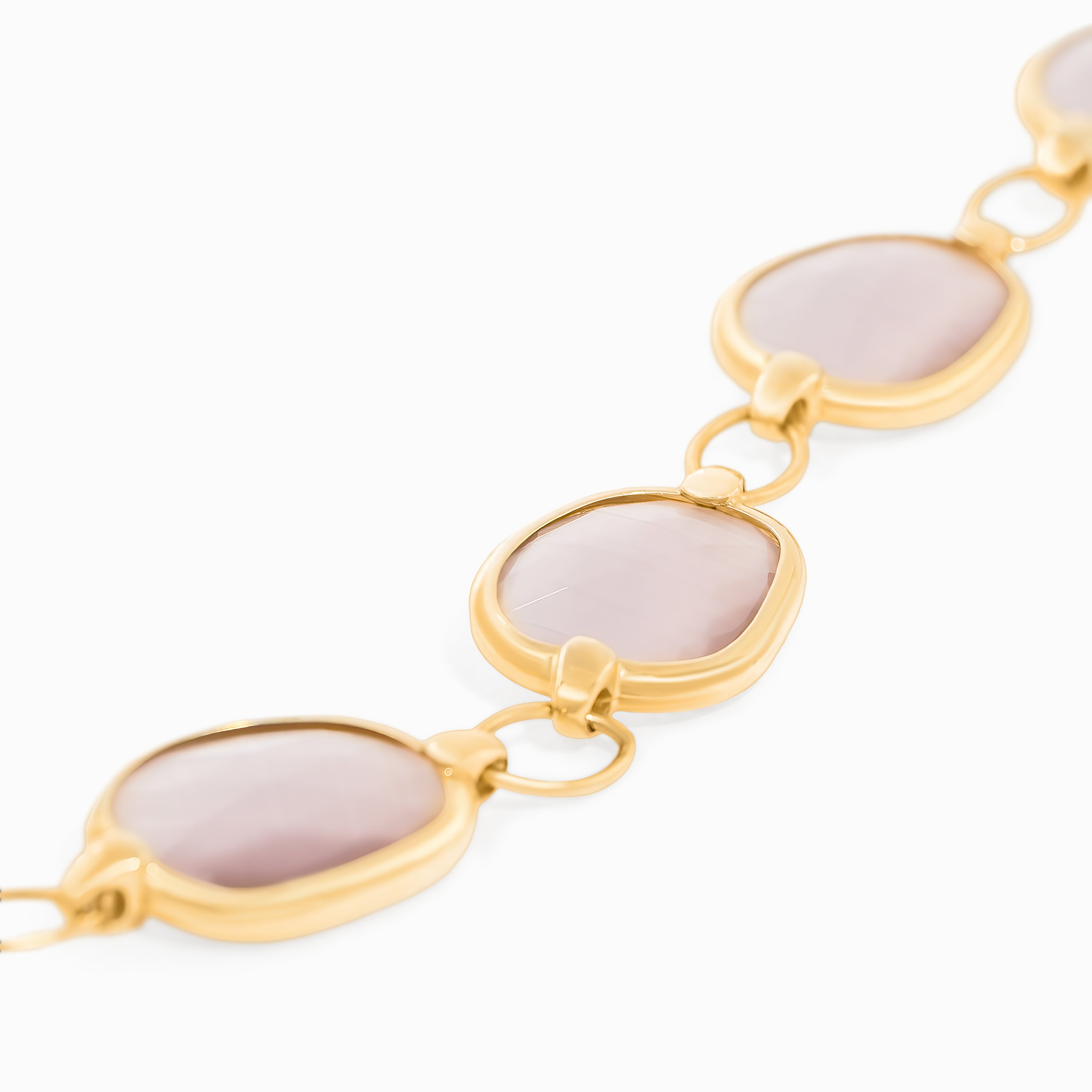 Yellow Gold Gemstone Bracelet with Sapphire Stones