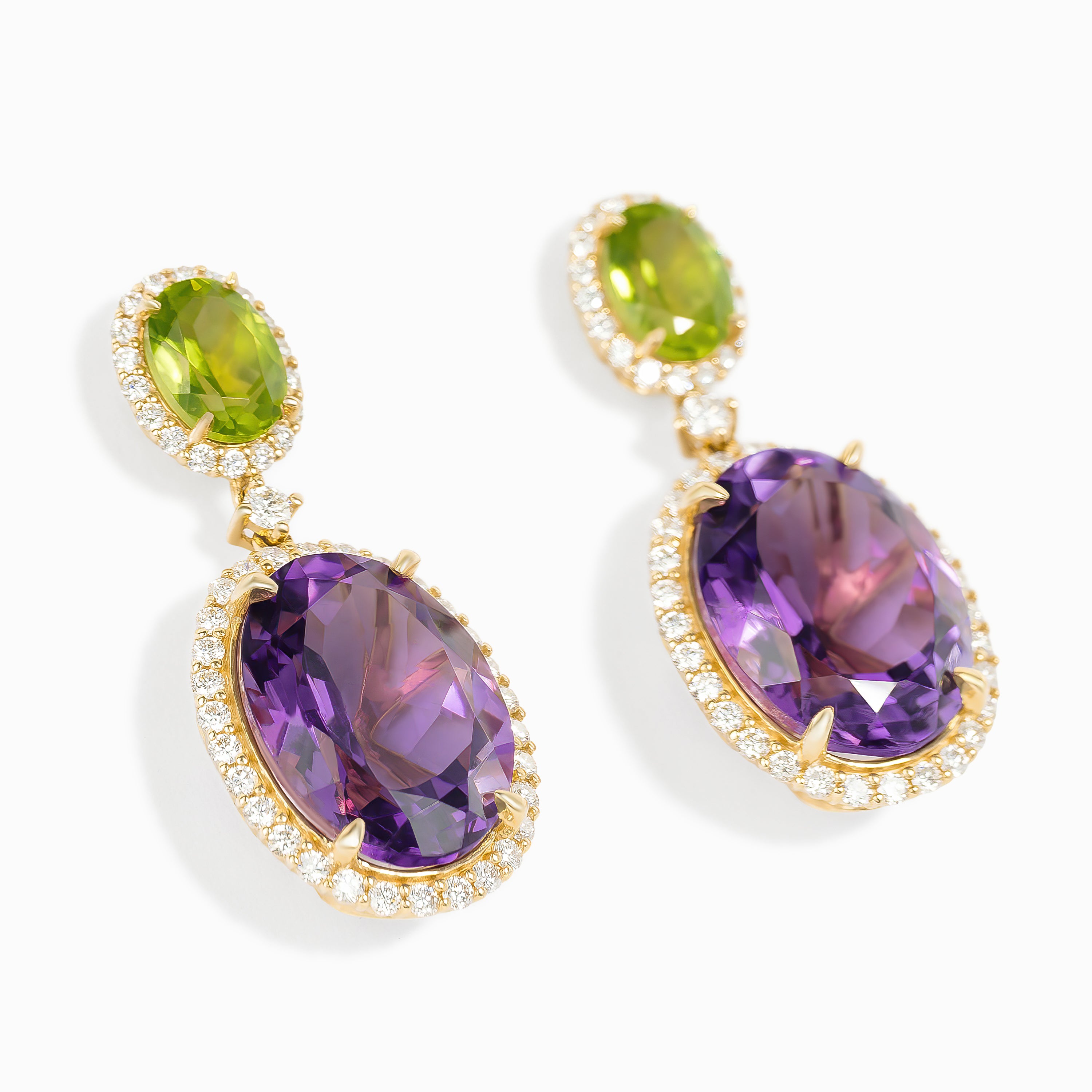 AMETHYST AND RERIDOT EARRINGS