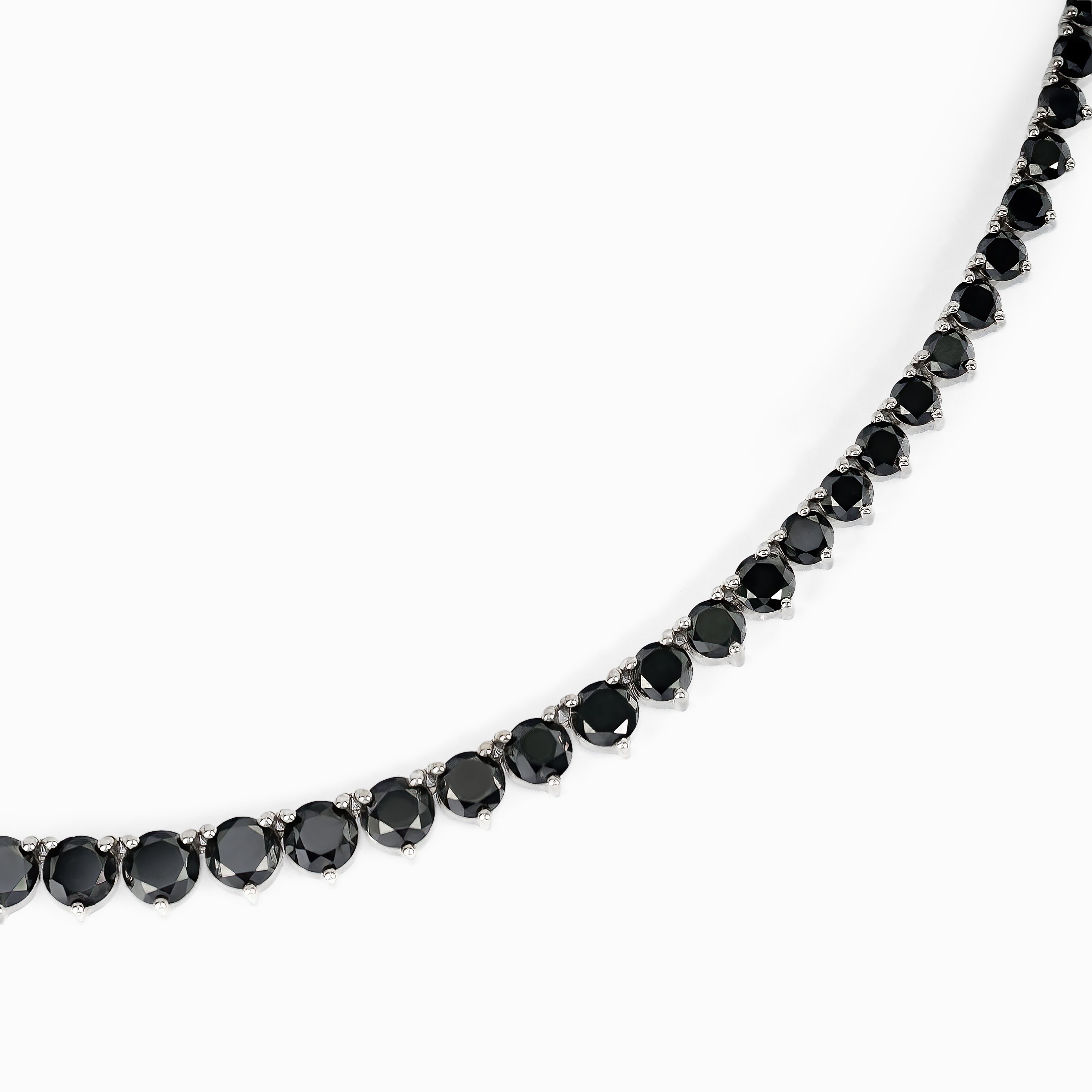 White Gold Tennis Necklace with Diamond Only Stones