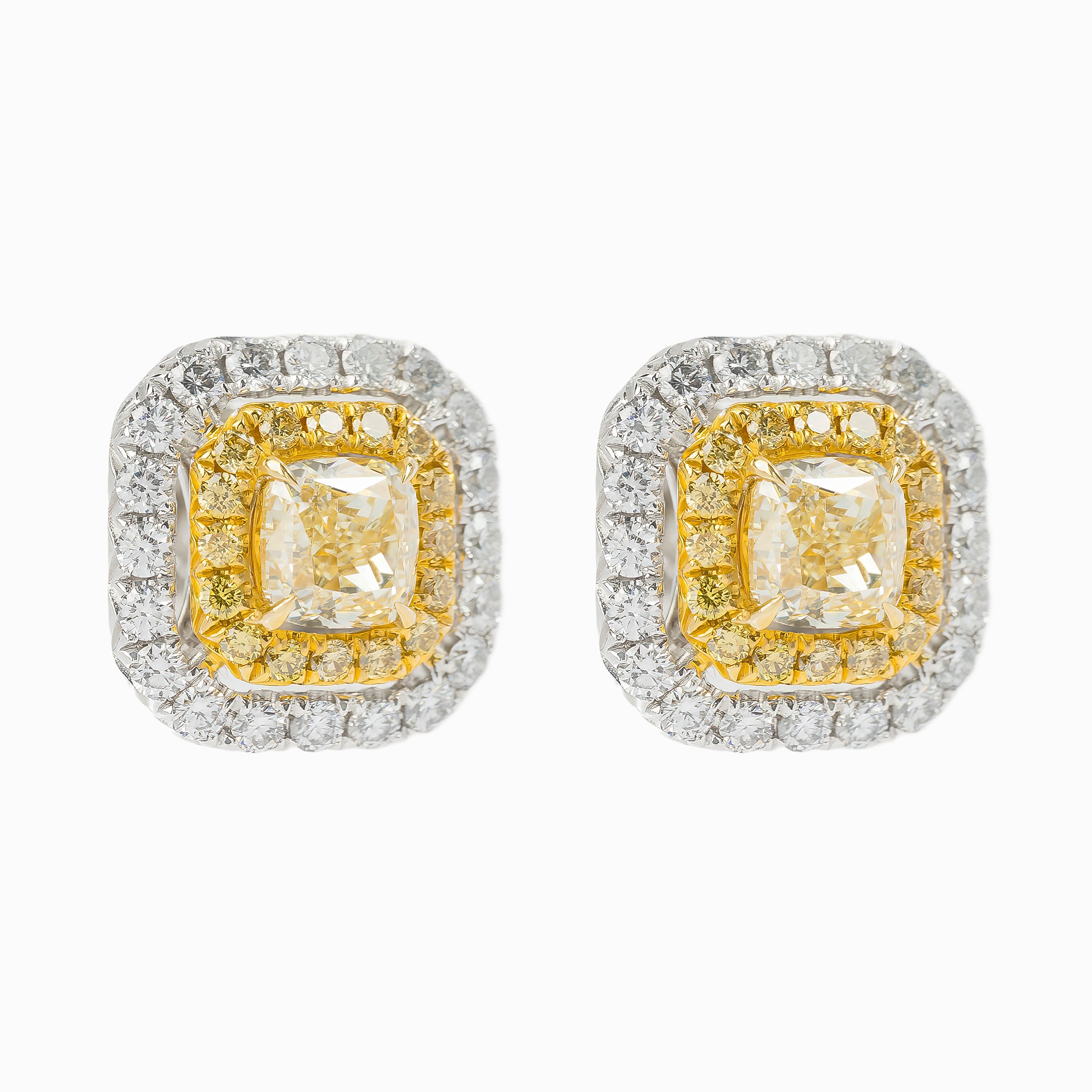 White Gold Stud Earrings with Diamond Only Stones