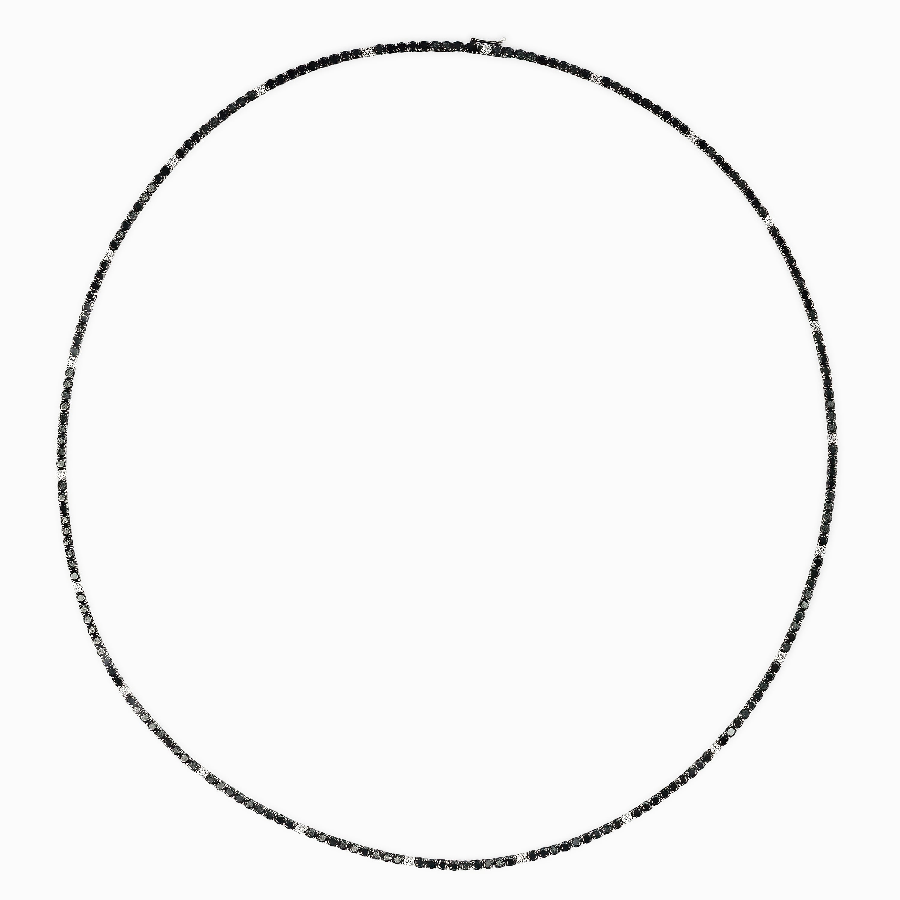 White Gold Tennis Necklace with Diamond Only Stones