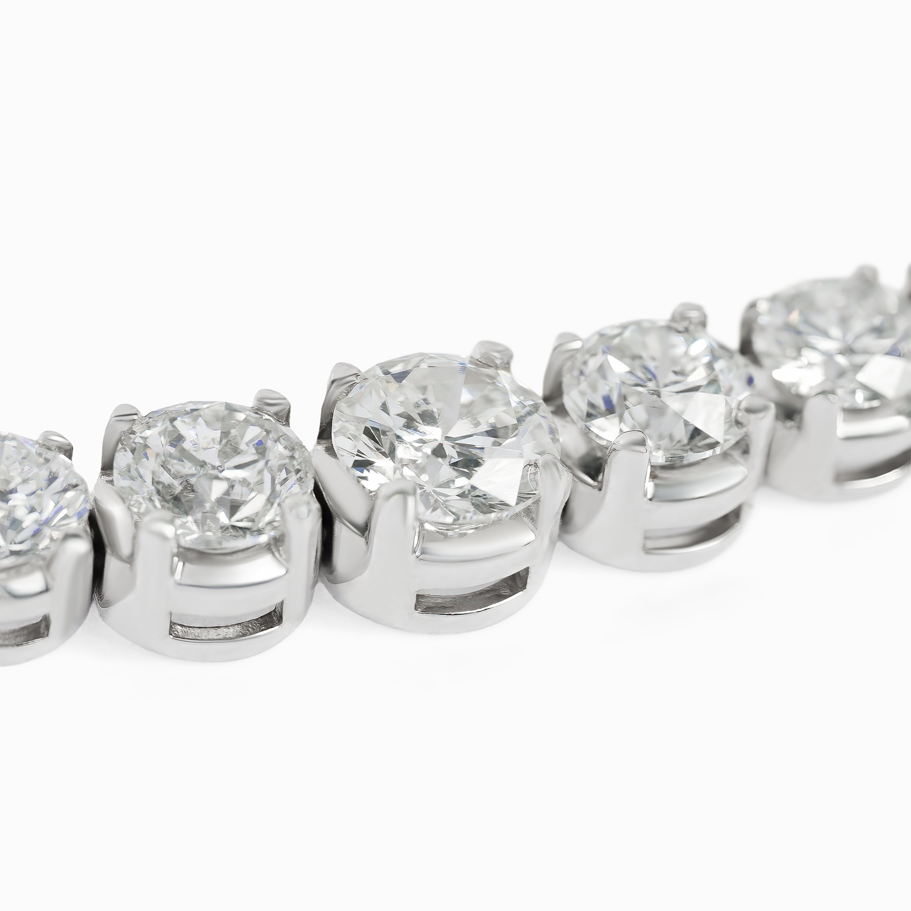 White Gold Tennis Necklace with Diamond Only Stones