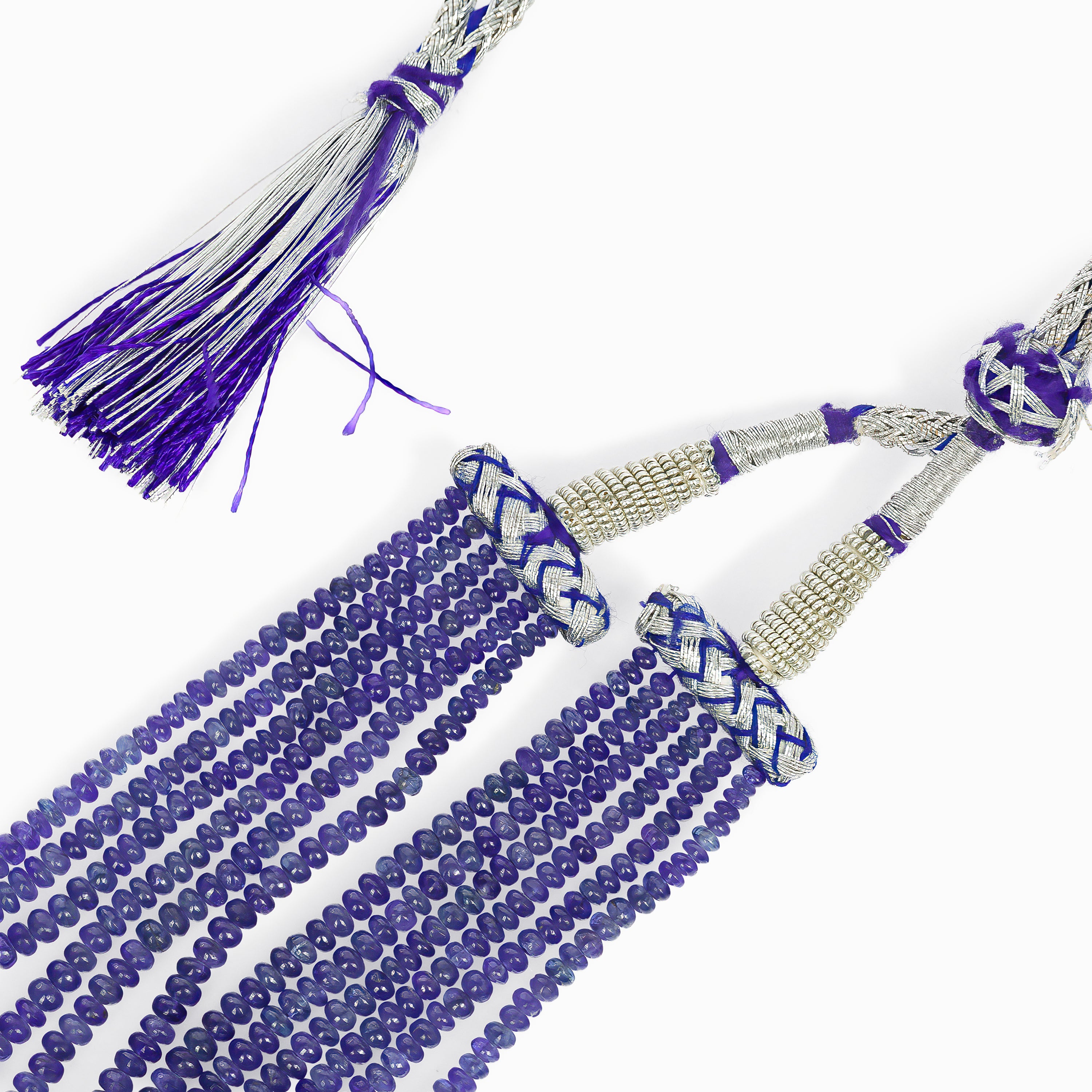 Stone Bead Necklace with Tanzanite Stones