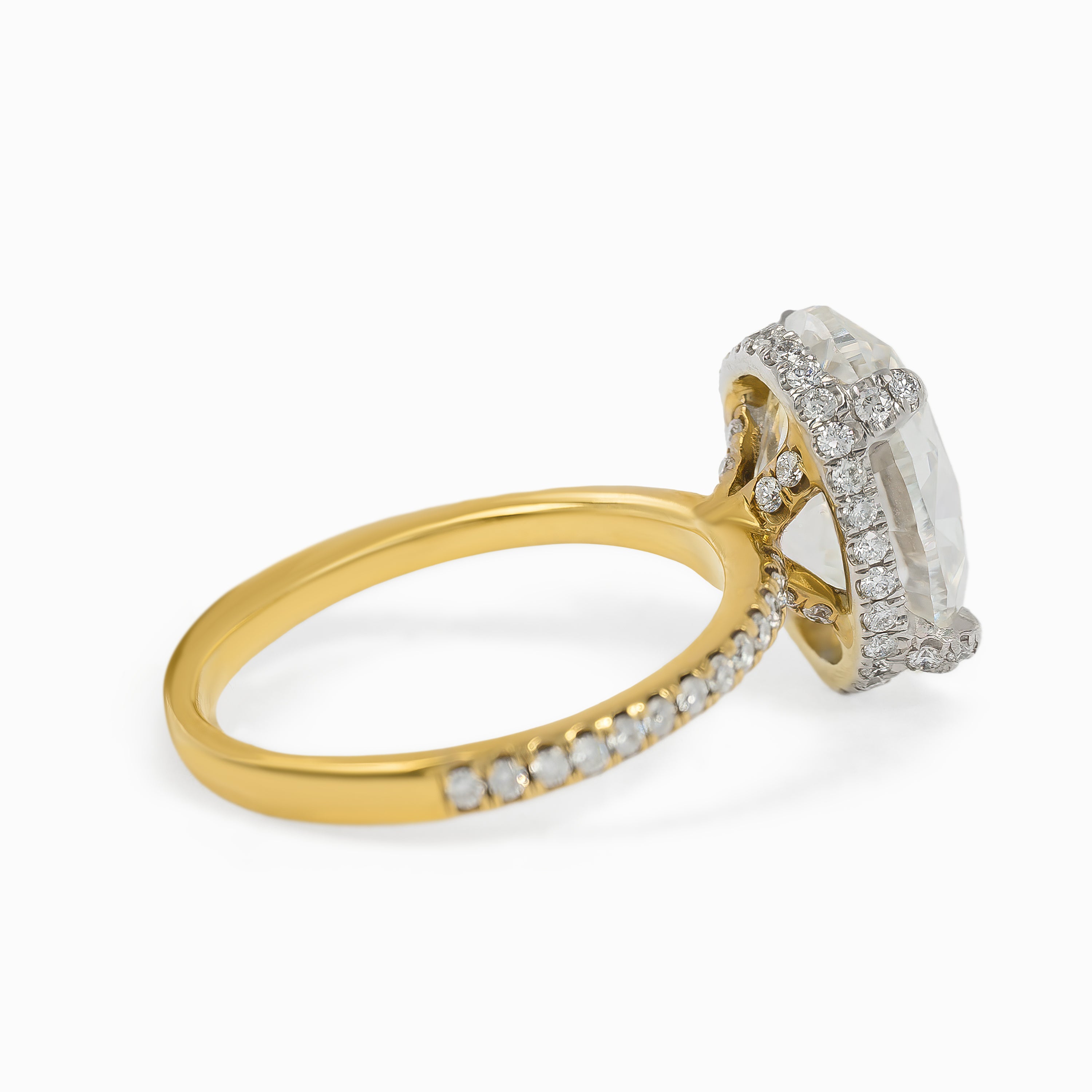 Yellow Gold Ring with Diamond Only Stones