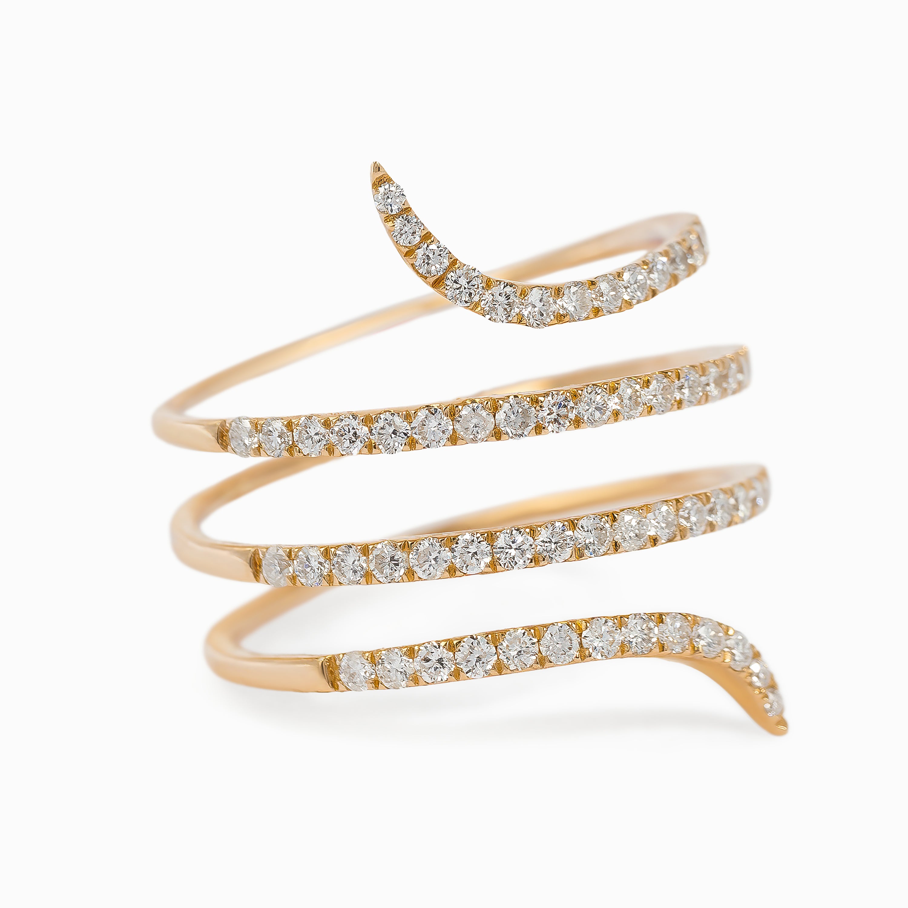 Rose Gold Ring with Diamond Only Stones