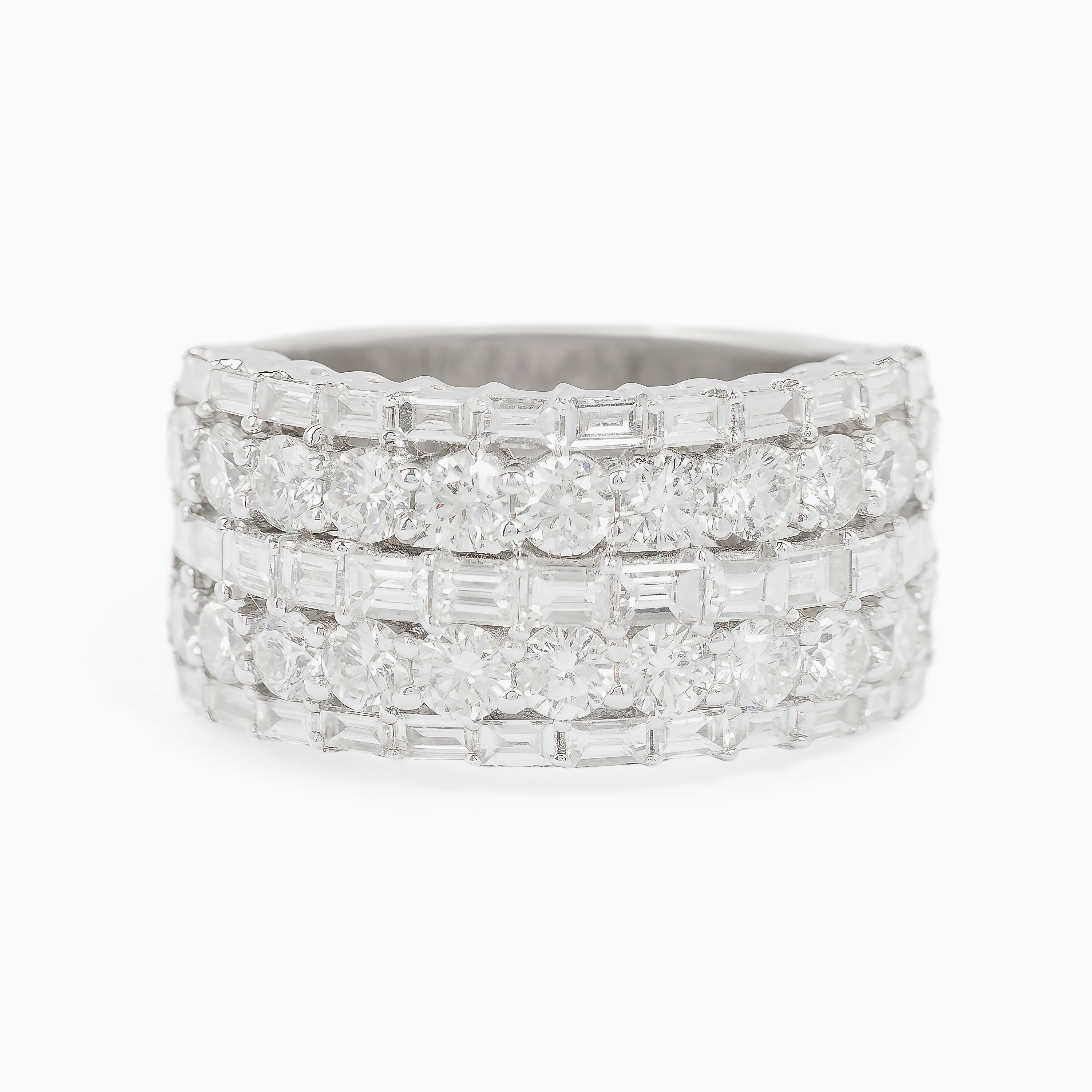 White Gold Ring with Diamond Only Stones