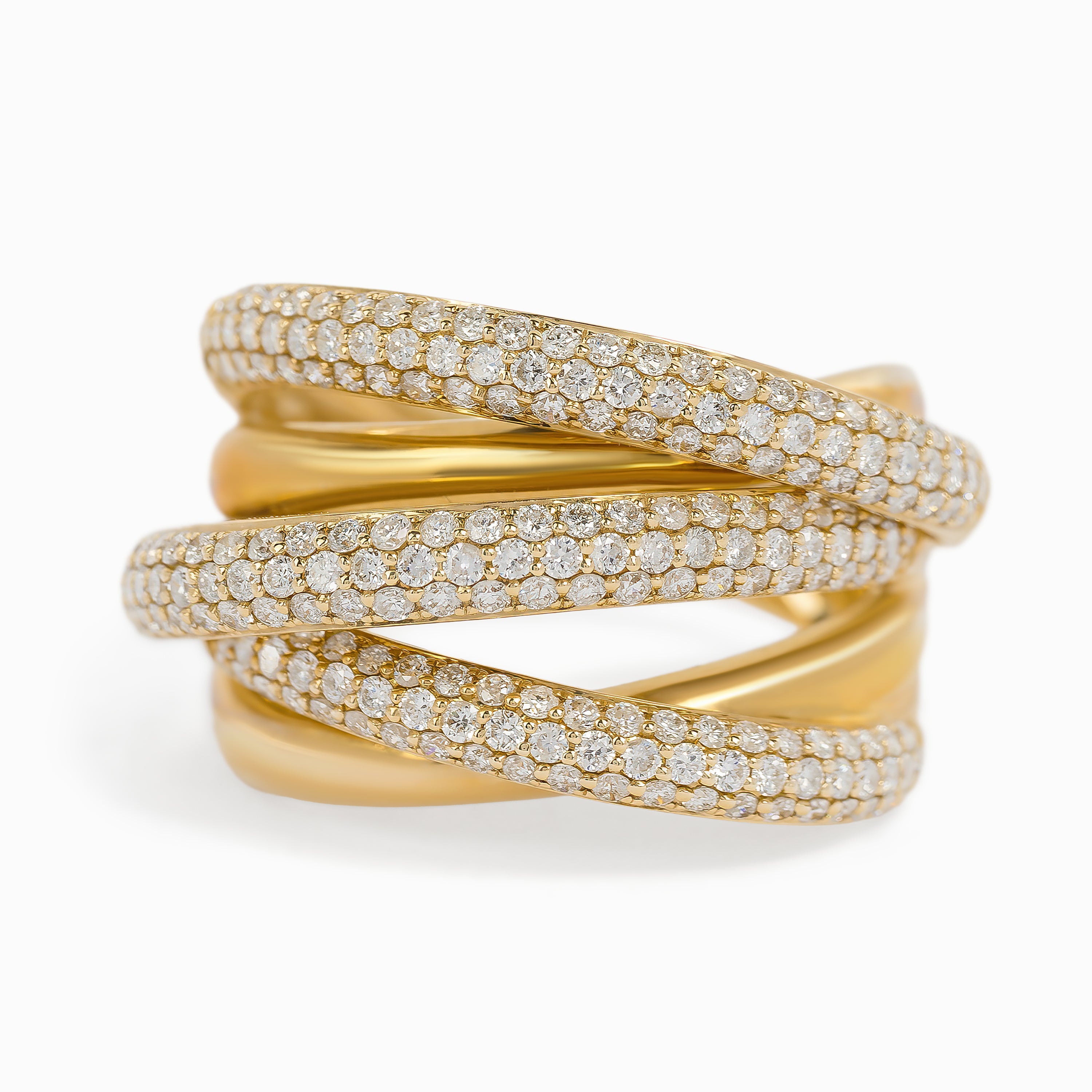 Yellow Gold Ring with Diamond Only Stones