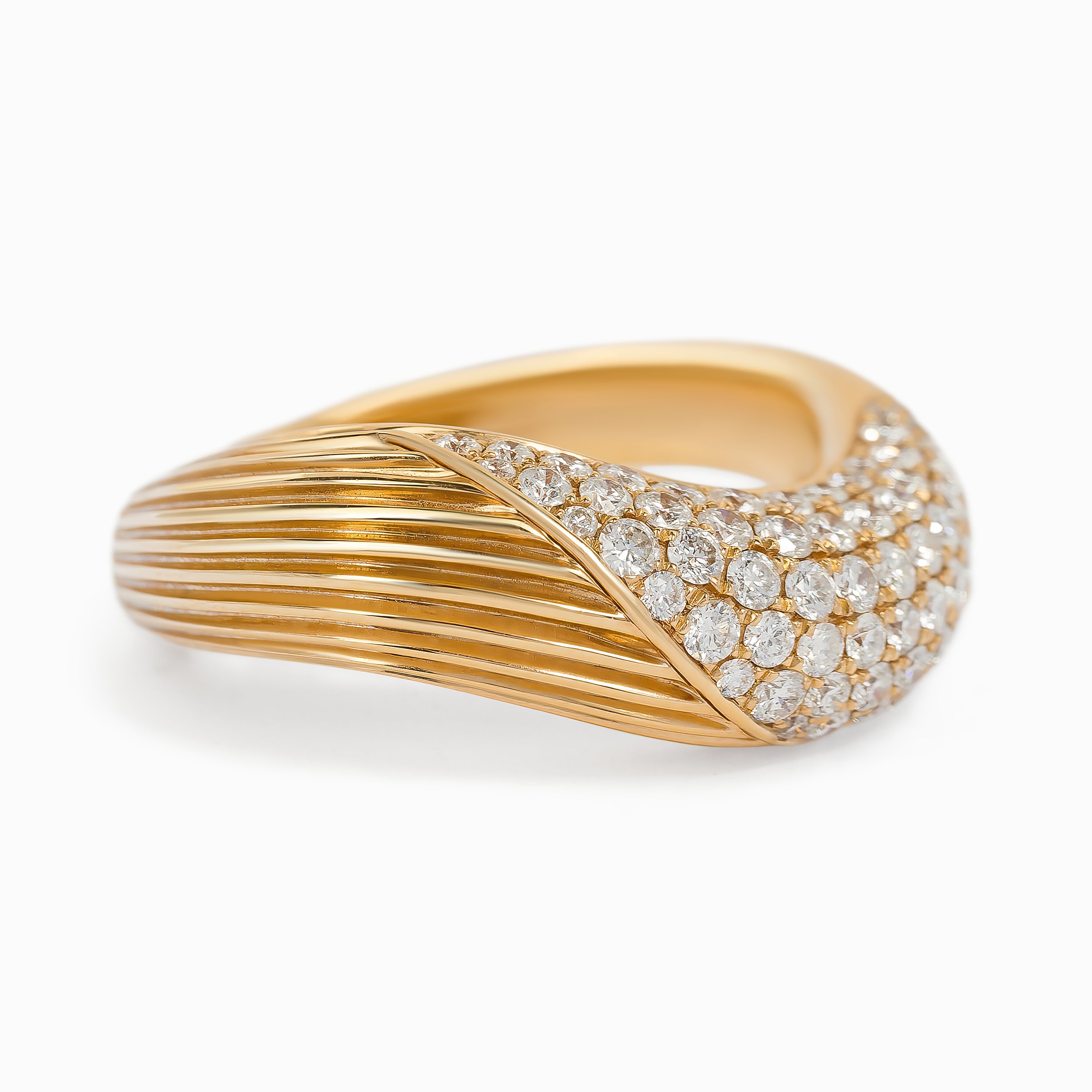 Yellow Gold Ring with Diamond Only Stones