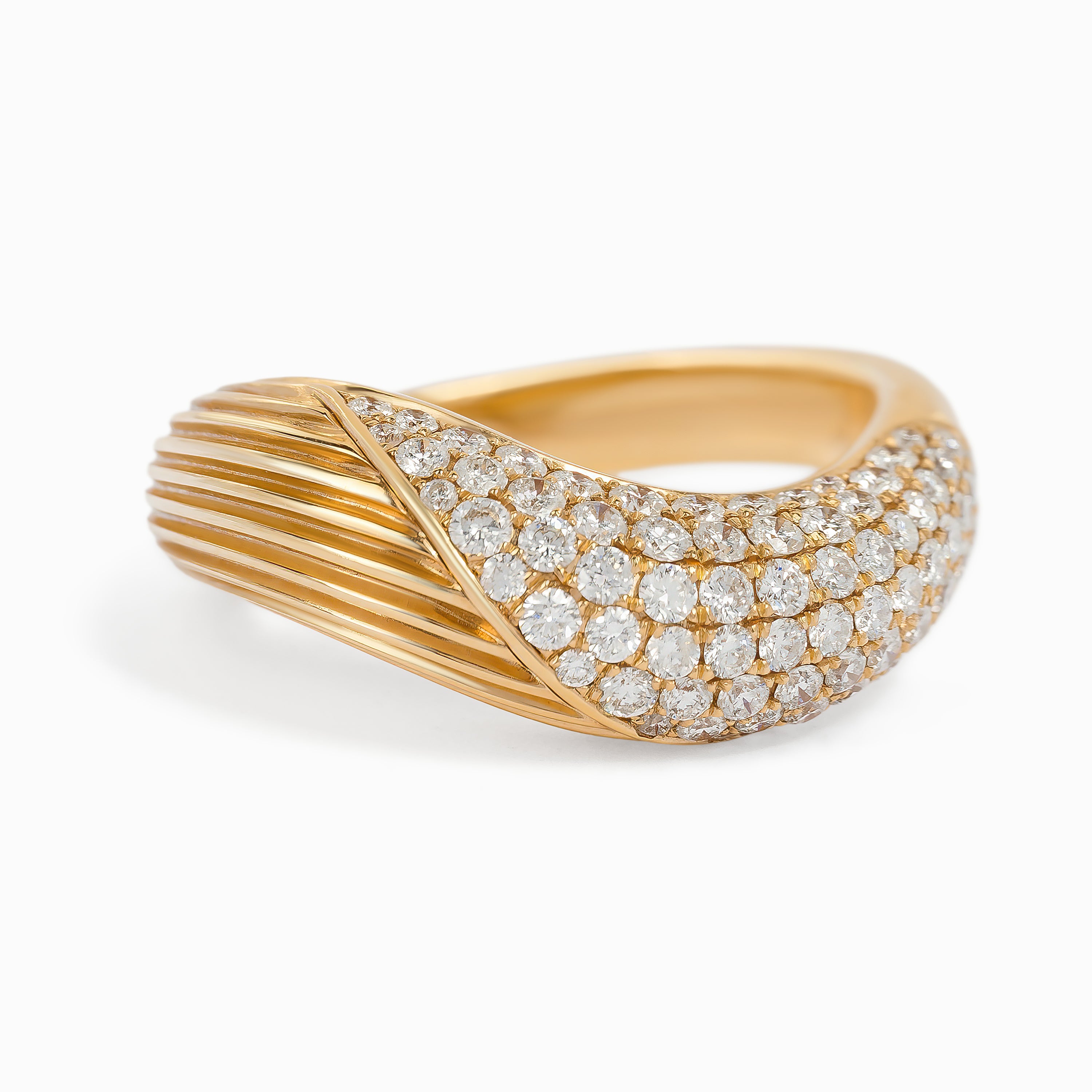 Yellow Gold Ring with Diamond Only Stones