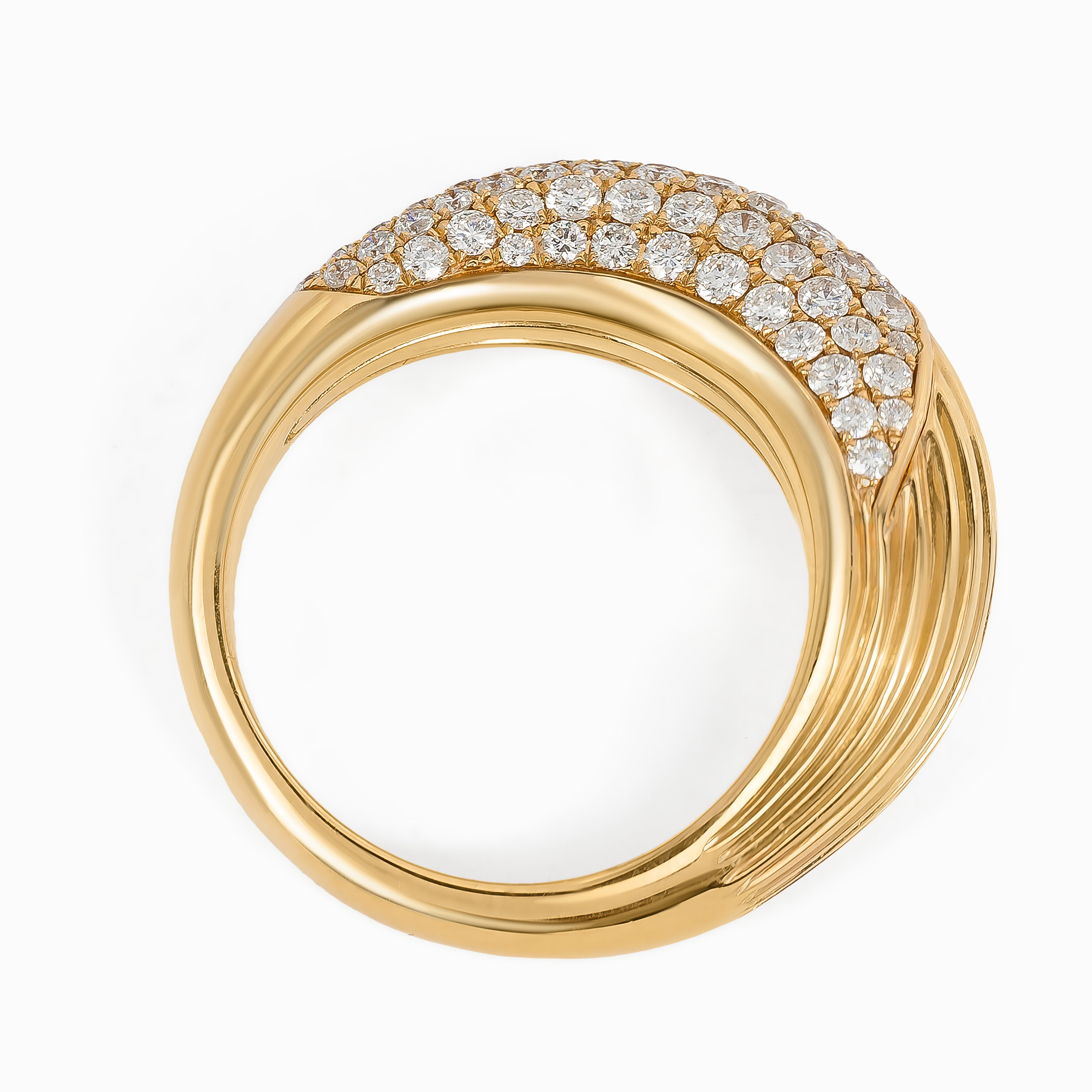 Yellow Gold Ring with Diamond Only Stones