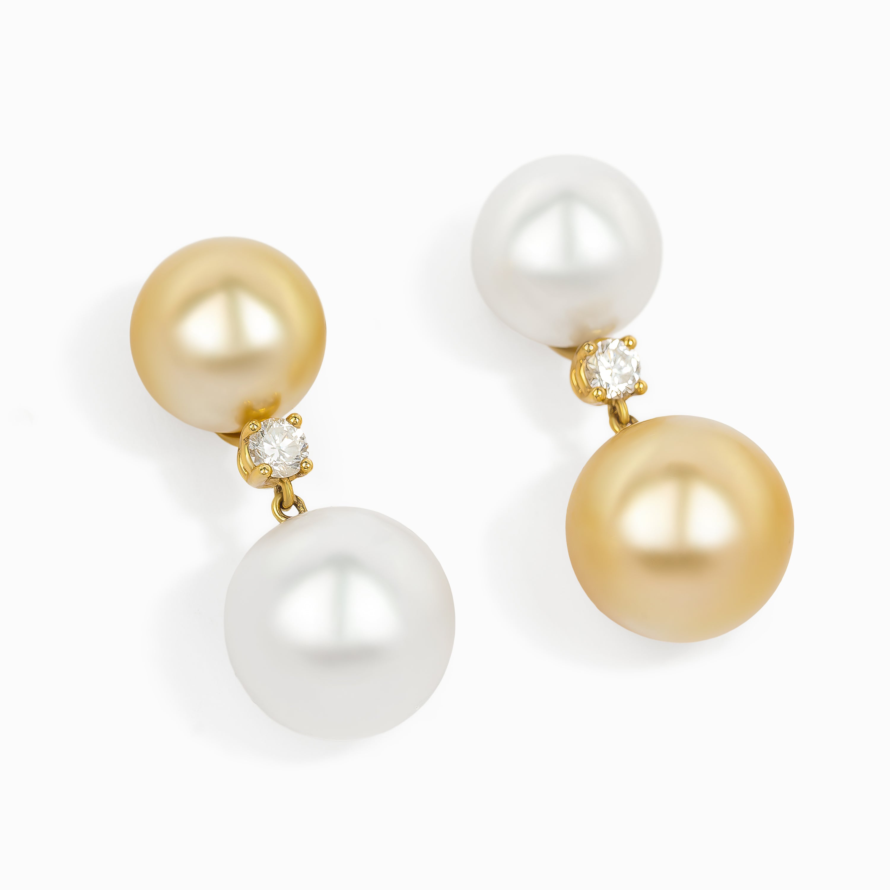 PEARL AND DIAMOND EARRINGS