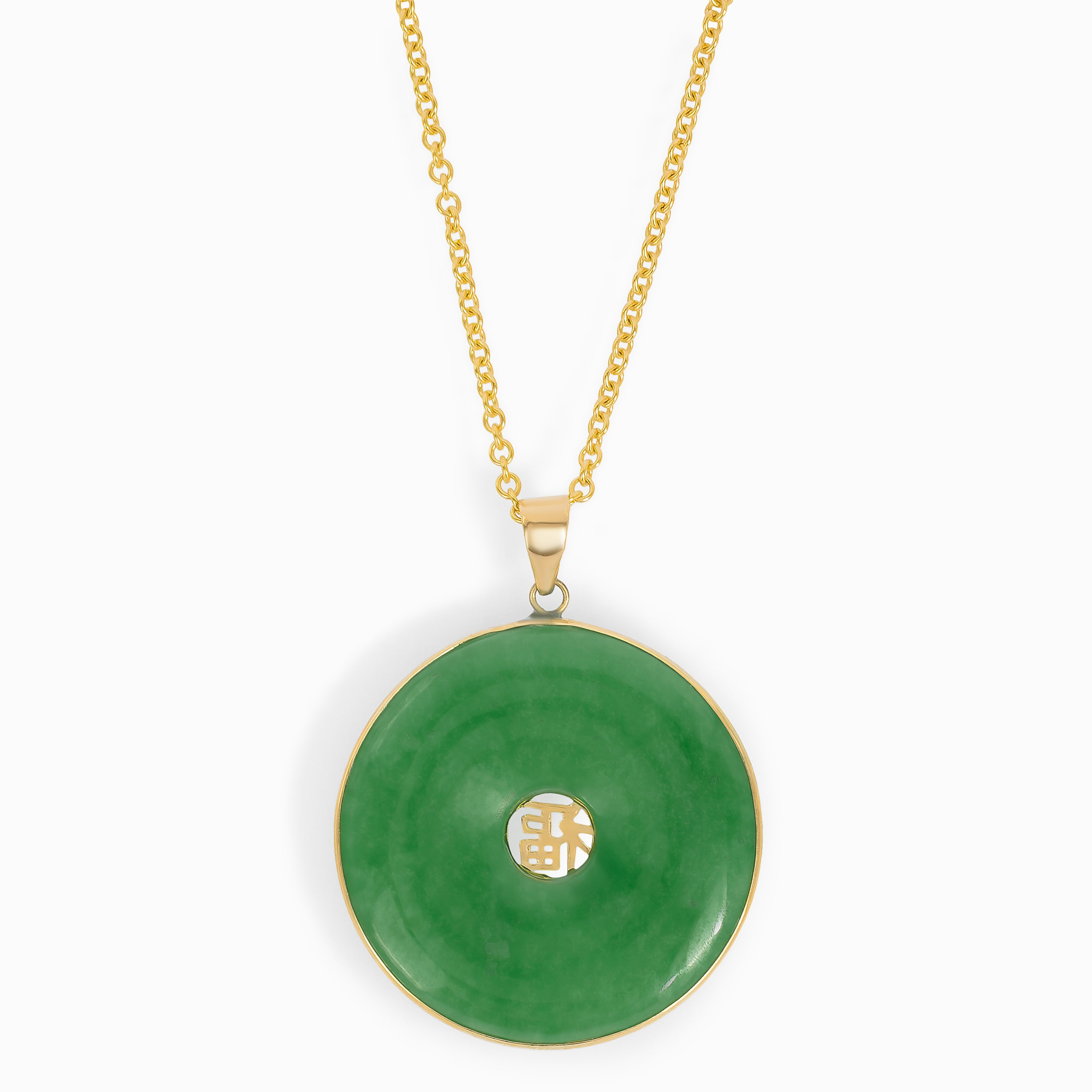 Stone Pendant Necklace with Jade Stones