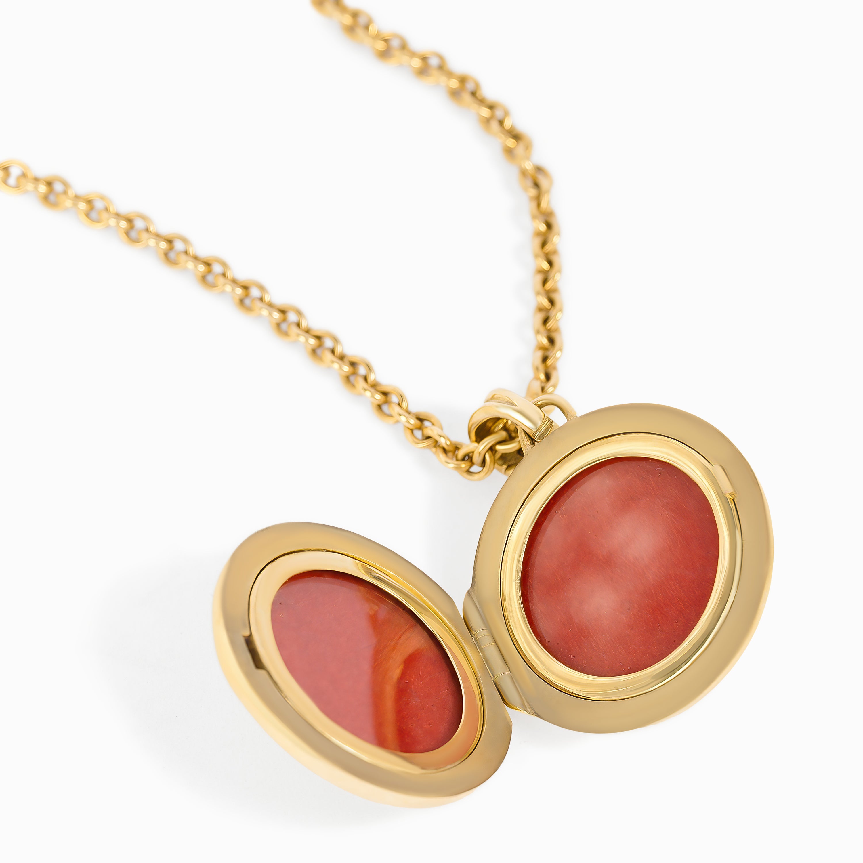 Yellow Gold Chain Pendant Necklace with Diamond, Sapphire Stones