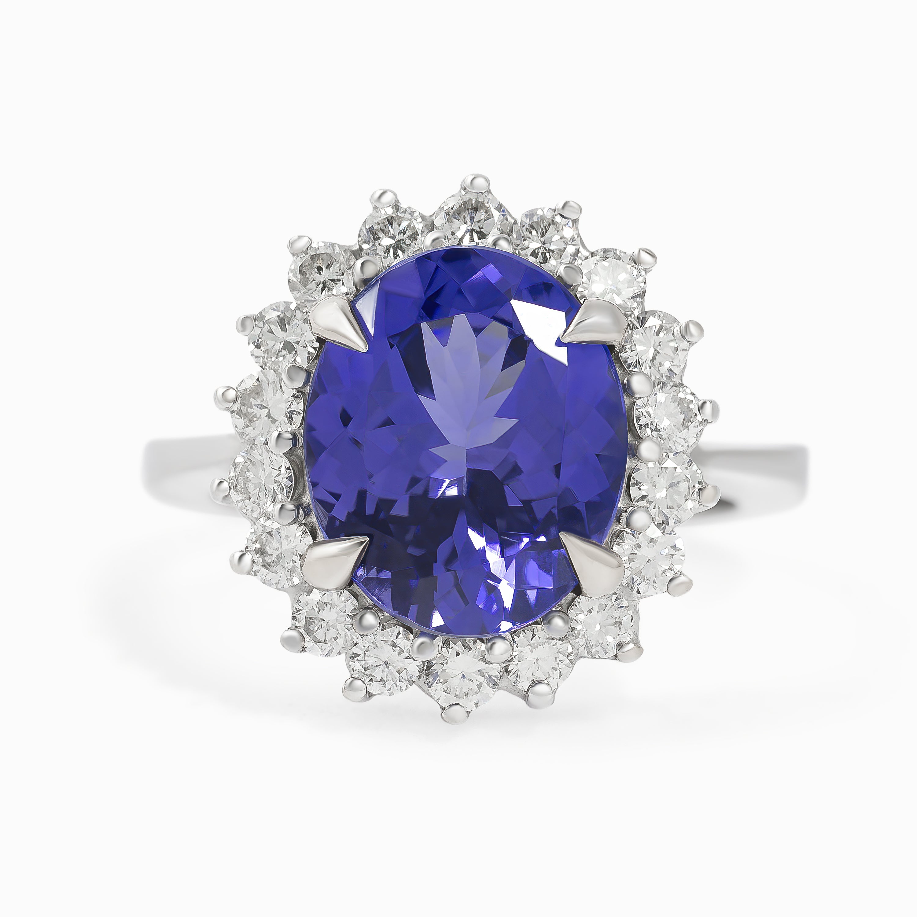 White Gold Ring with Tanzanite Stones