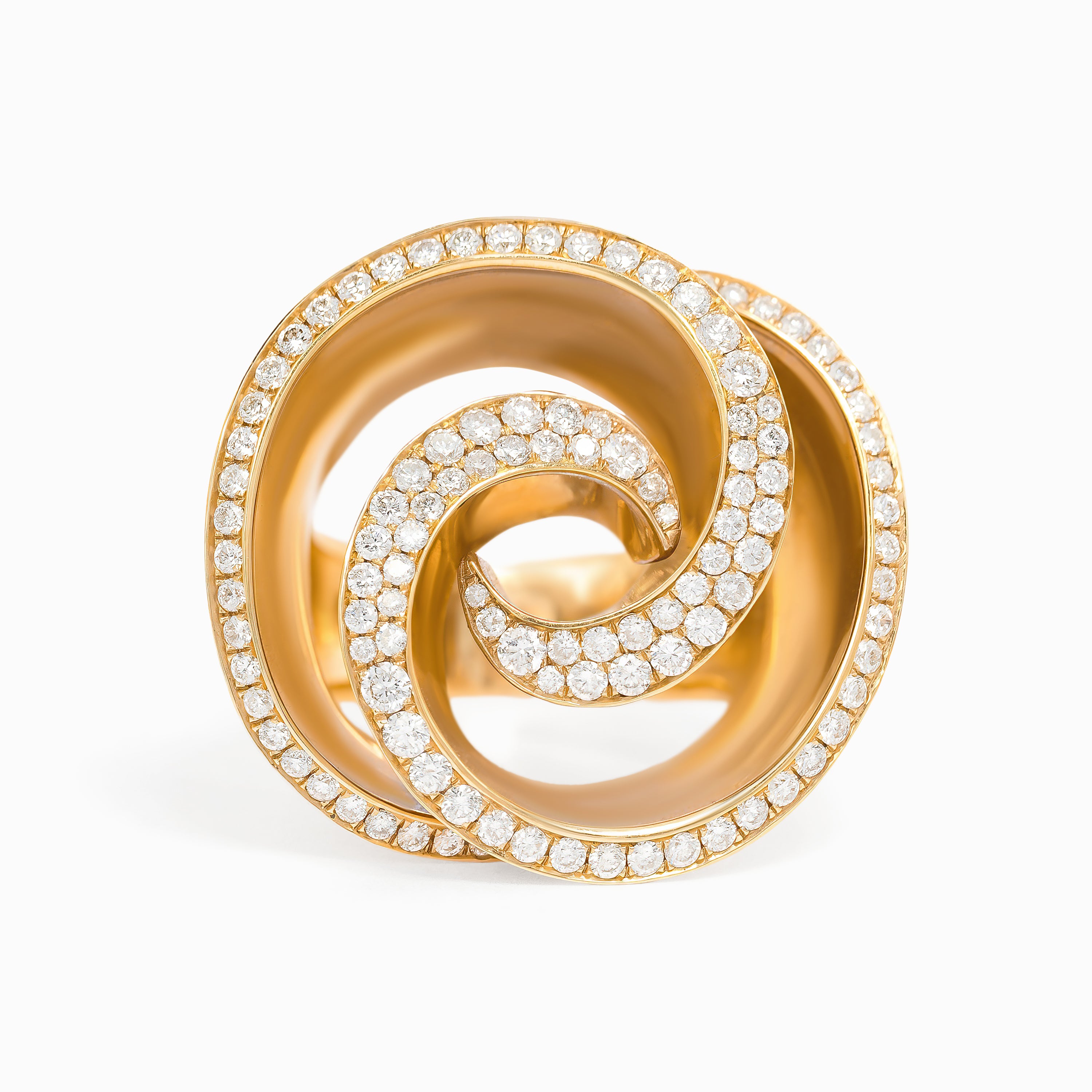 Yellow Gold Ring with Diamond Only Stones