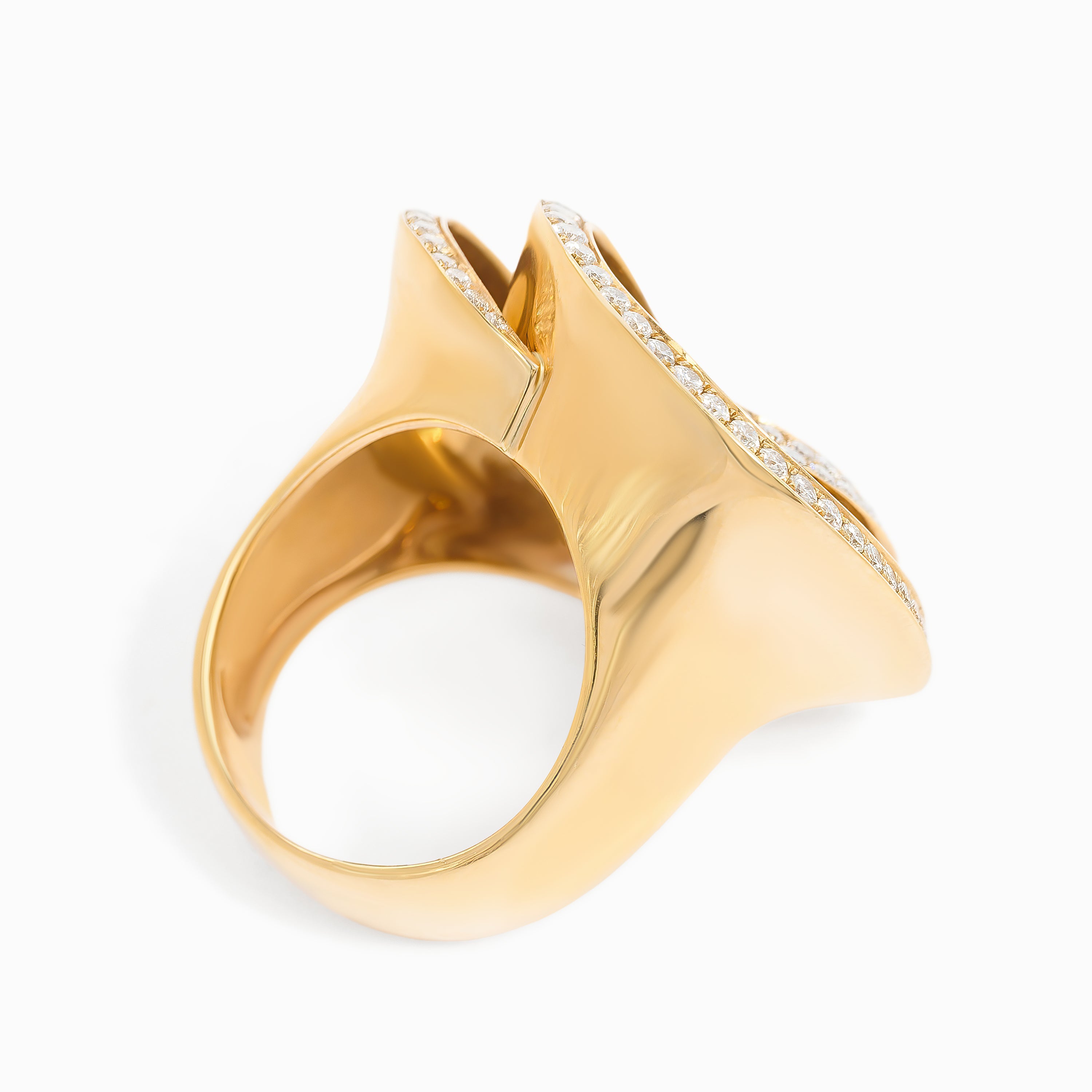 Yellow Gold Ring with Diamond Only Stones