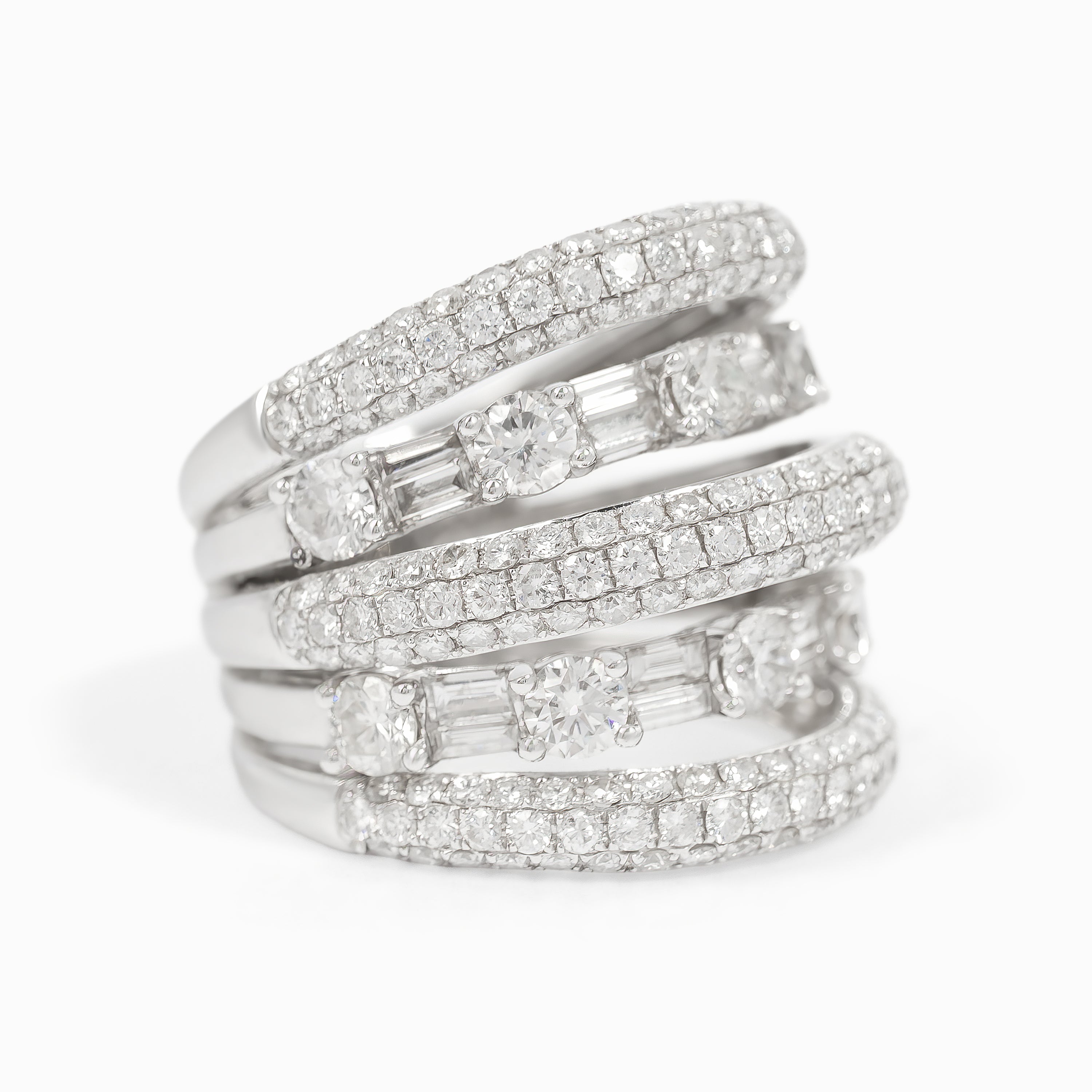 White Gold Ring with Diamond Only Stones