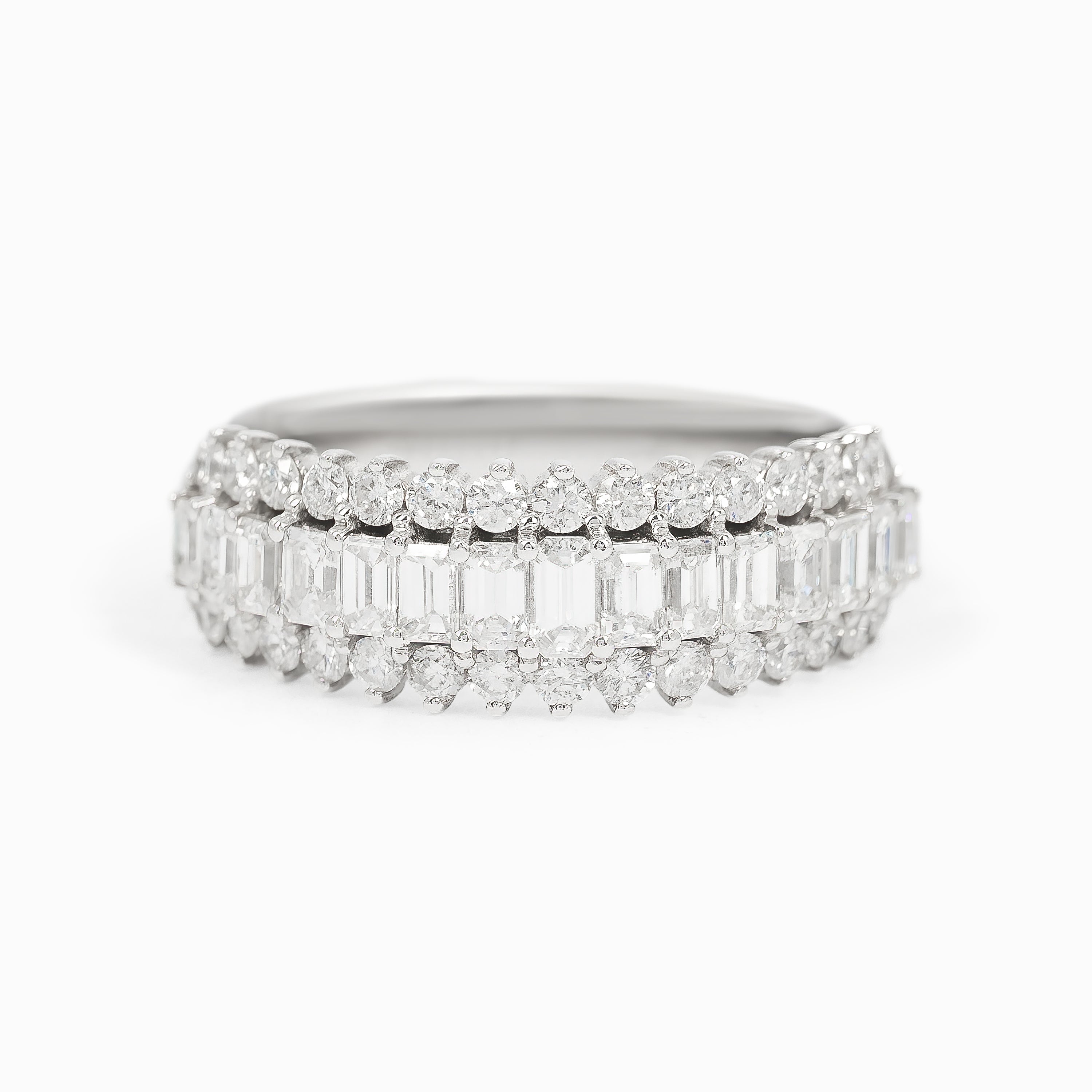 White Gold Ring with Diamond Only Stones