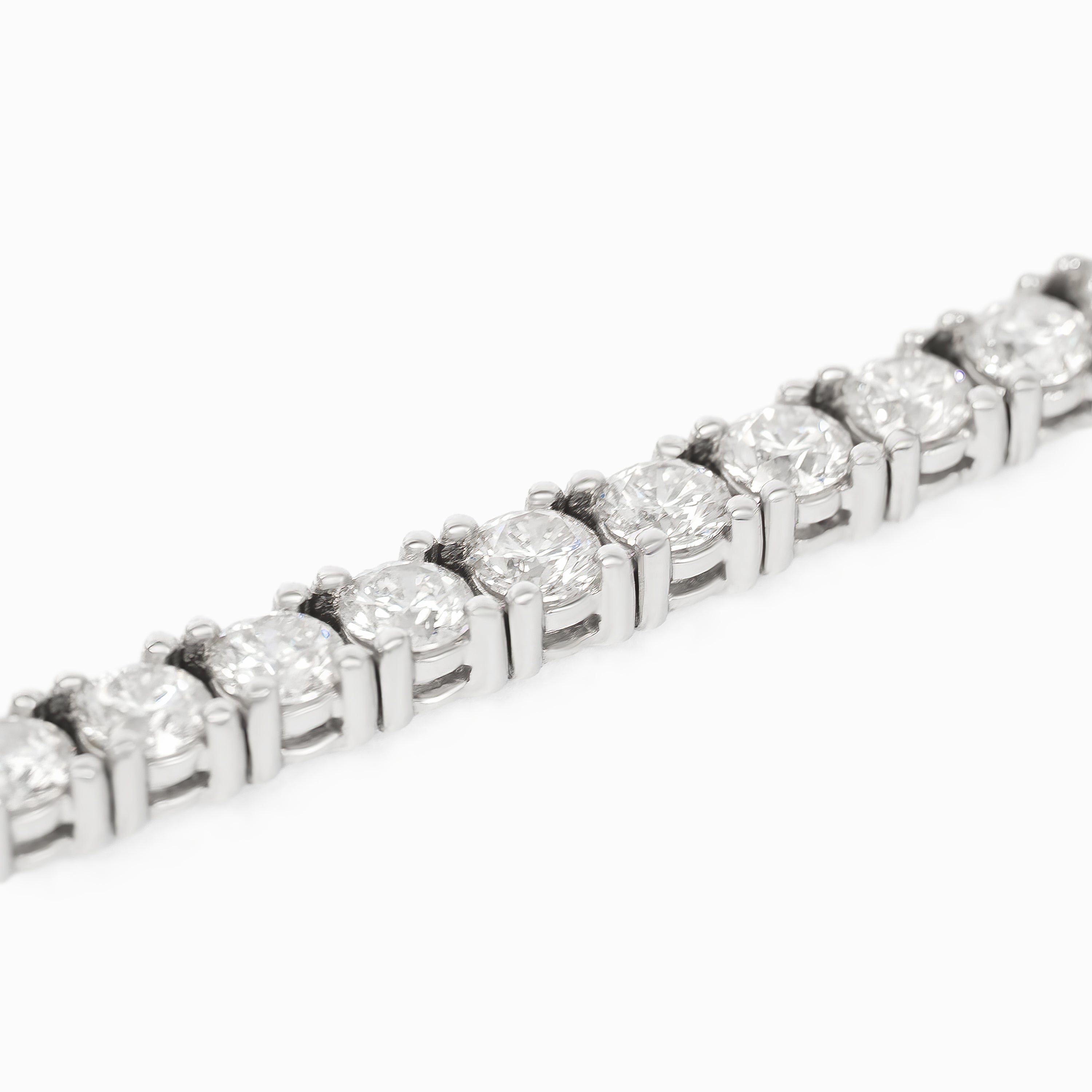 White Gold Tennis Bracelet with Diamond Only Stones