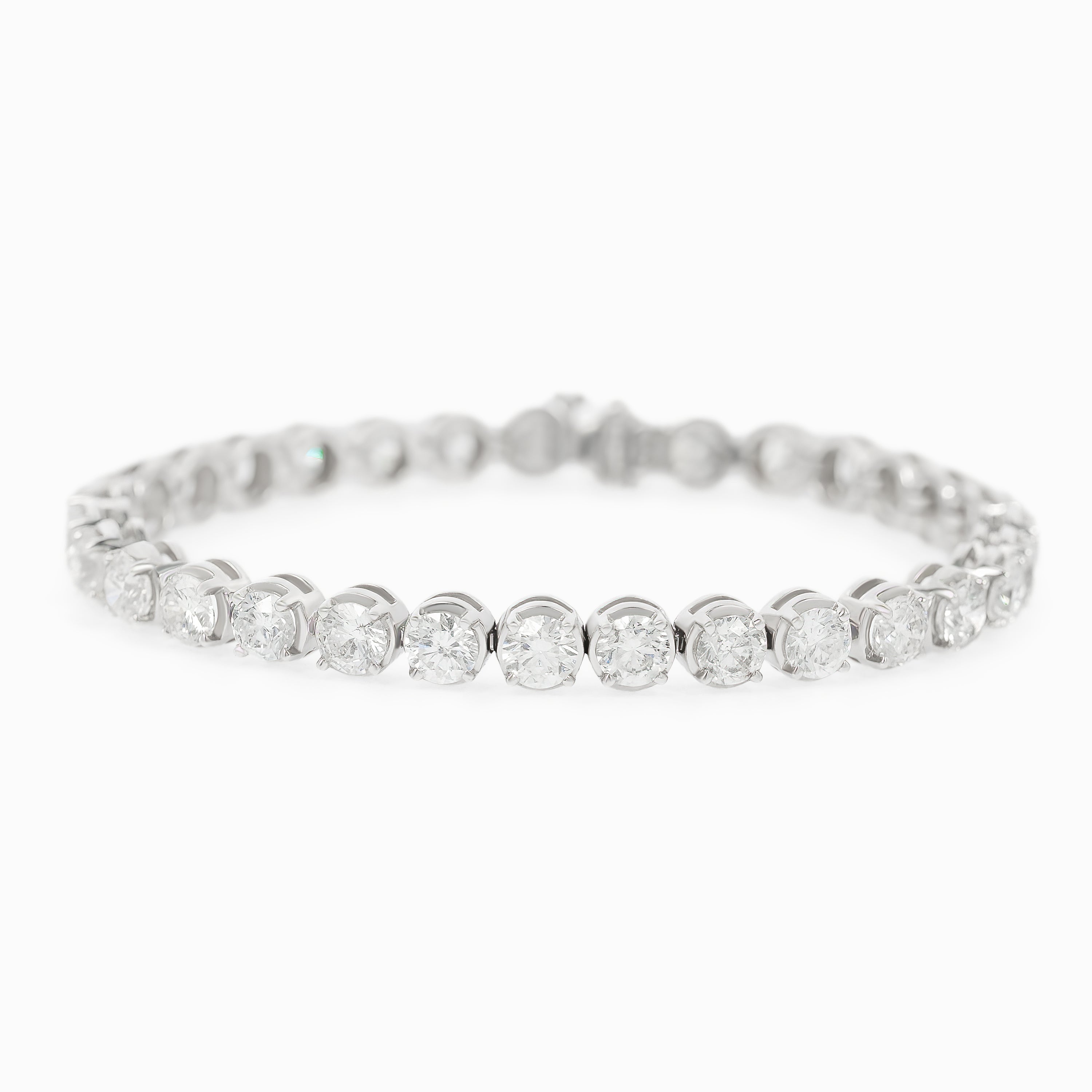 White Gold Tennis Bracelet with Diamond Only Stones