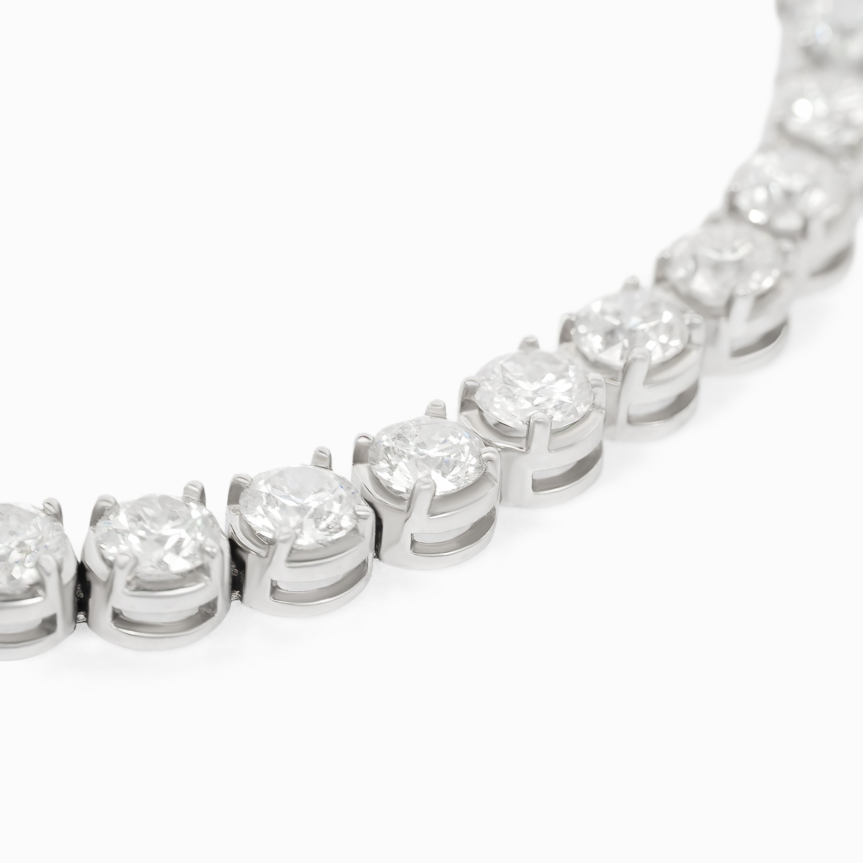 White Gold Tennis Bracelet with Diamond Only Stones