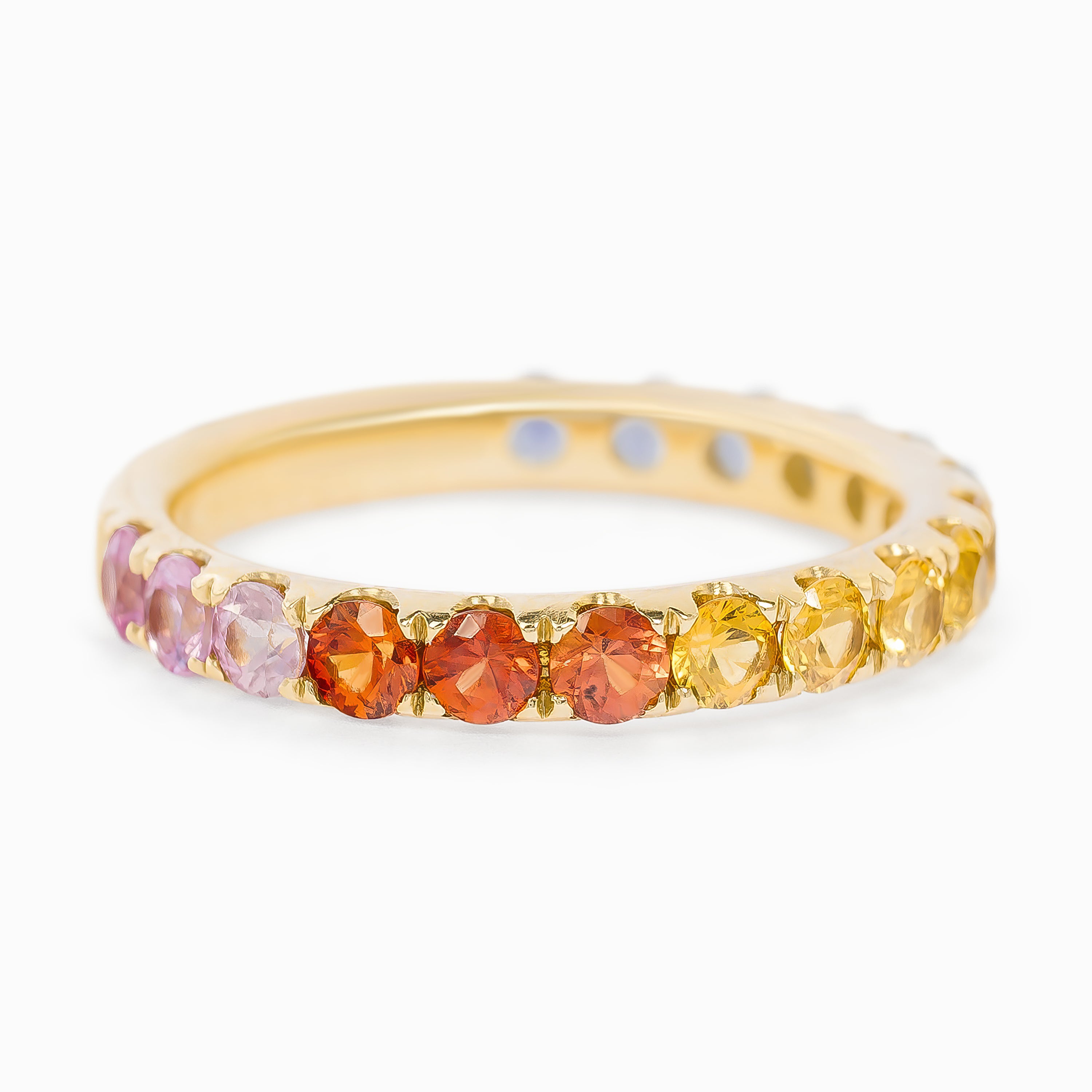 Yellow Gold Ring with Sapphire Stones
