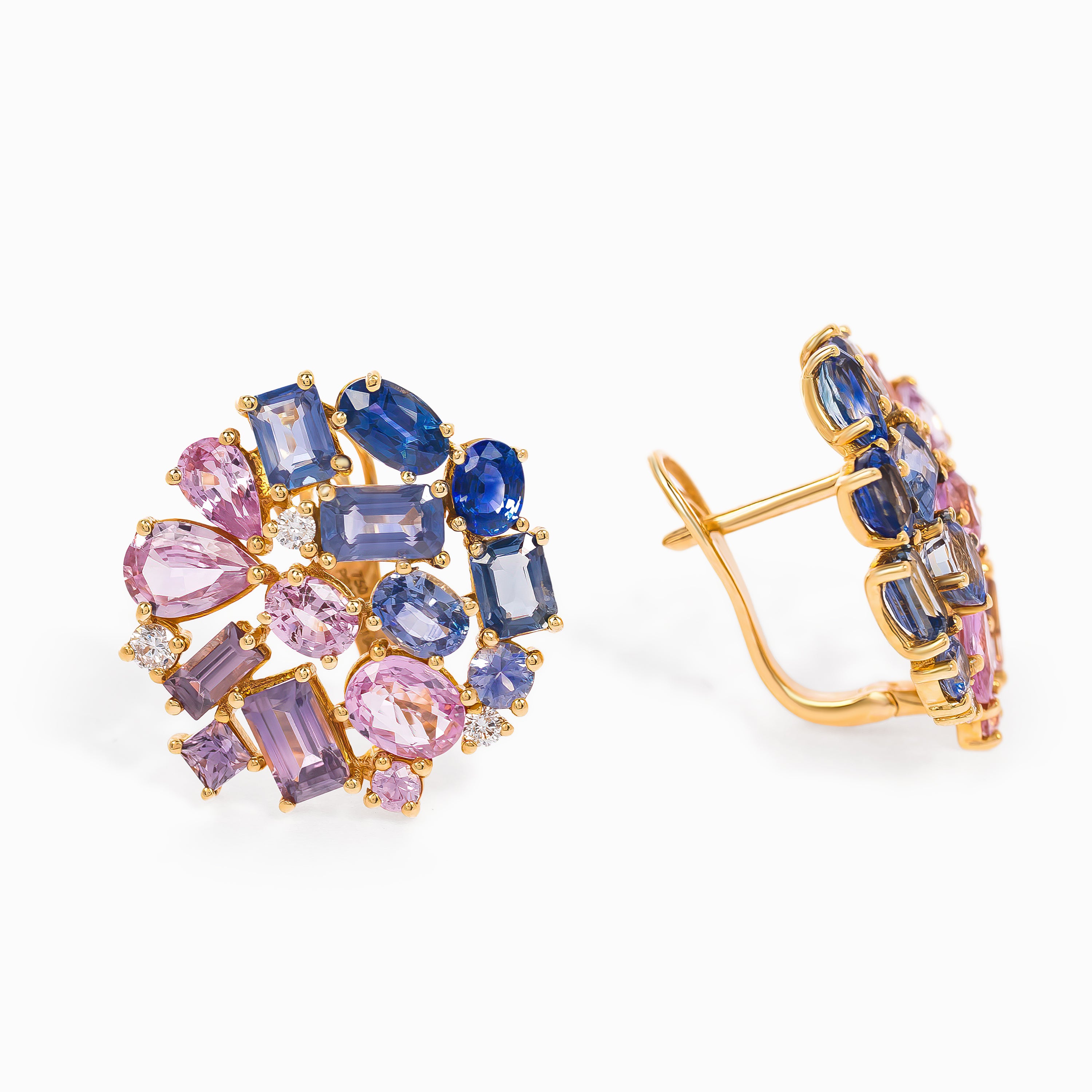 COLORED STONE EARRINGS