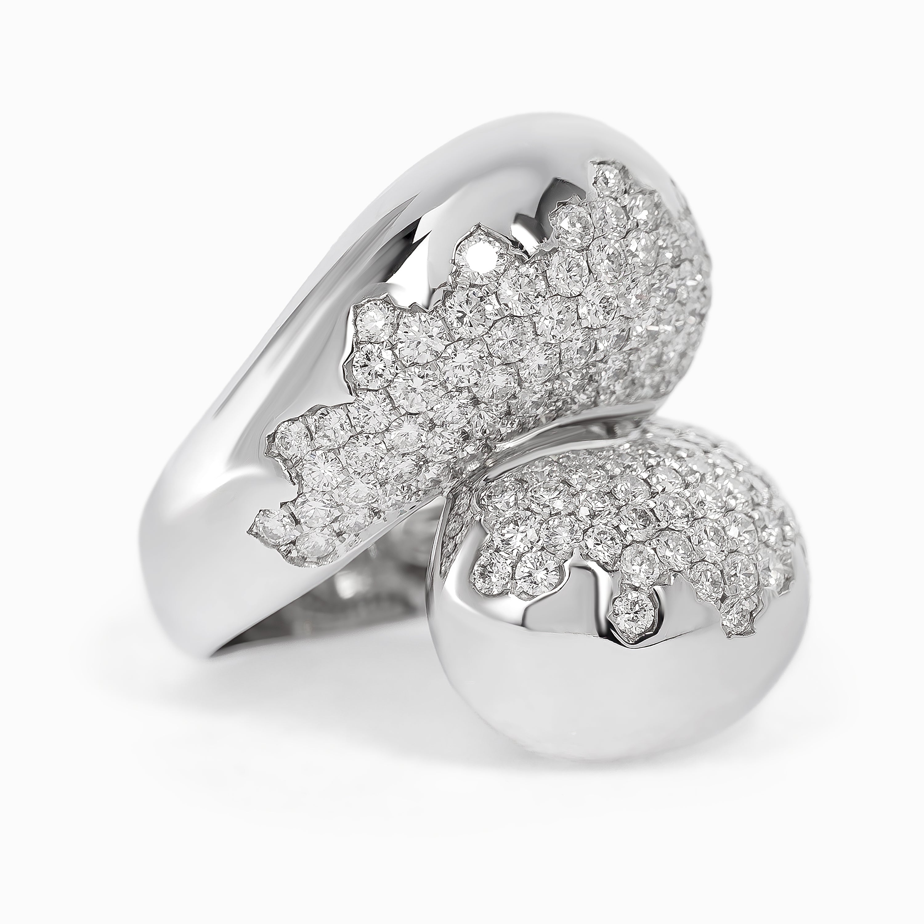 White Gold Ring with Diamond Only Stones