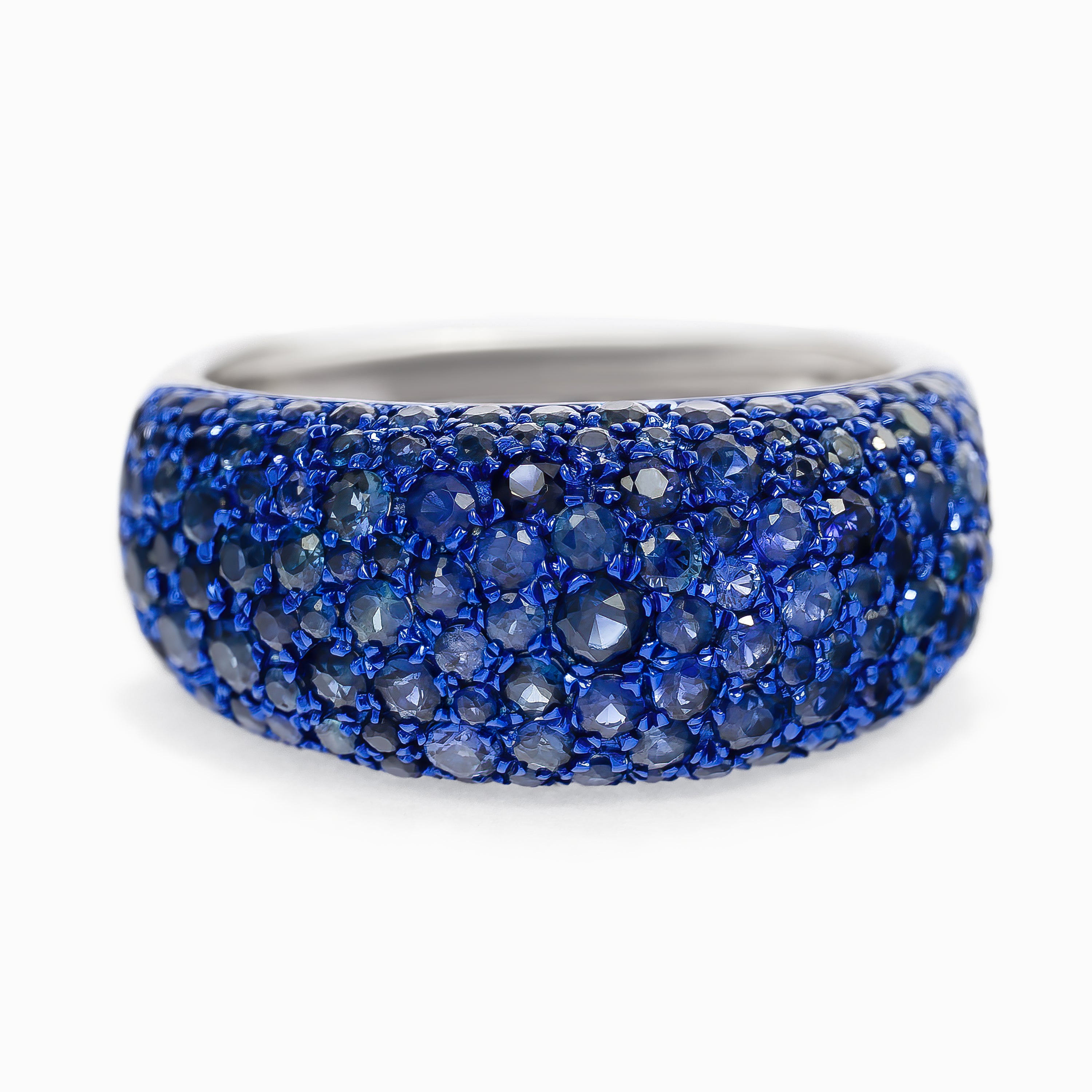 White Gold Ring with Sapphire Stones