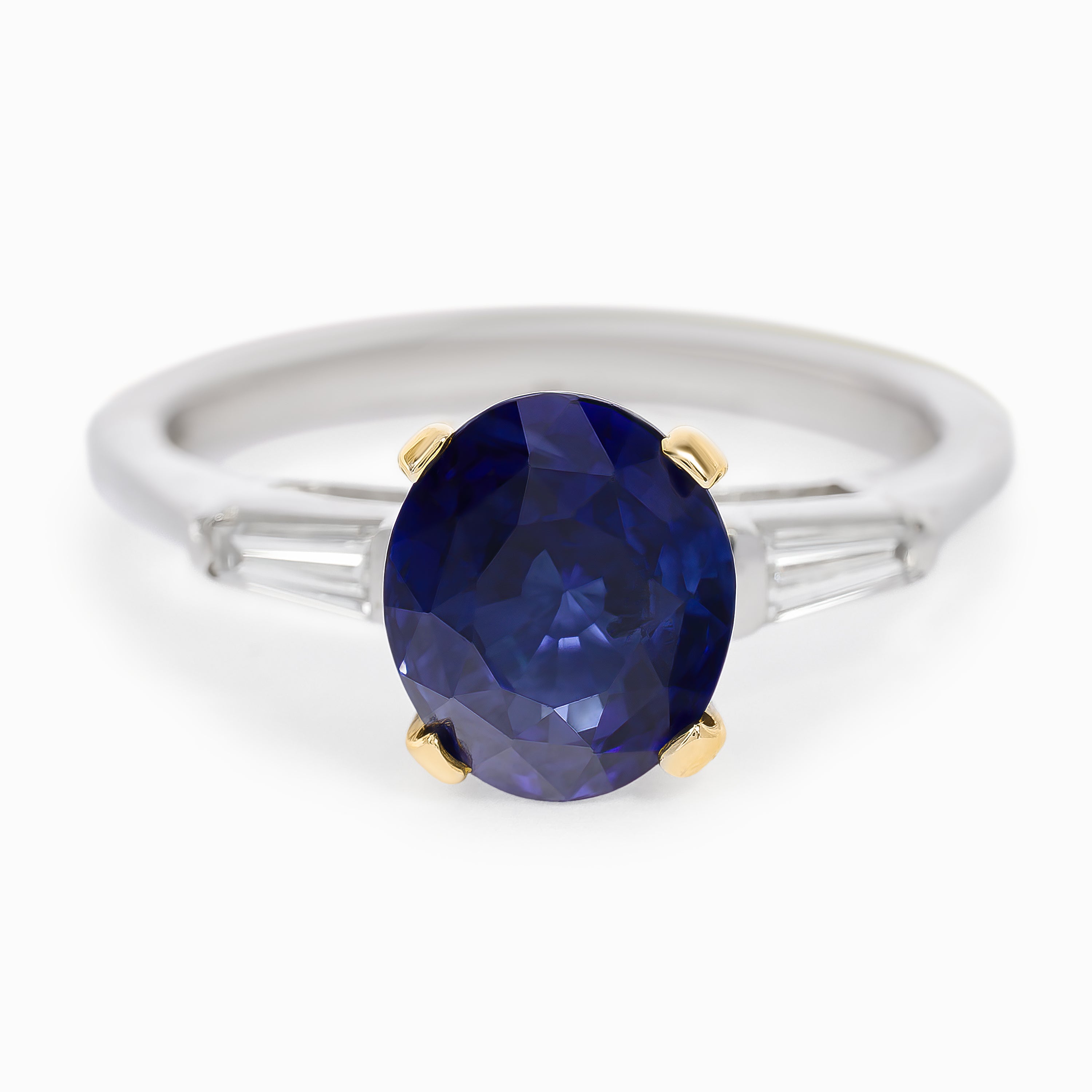 White Gold Ring with Sapphire Stones