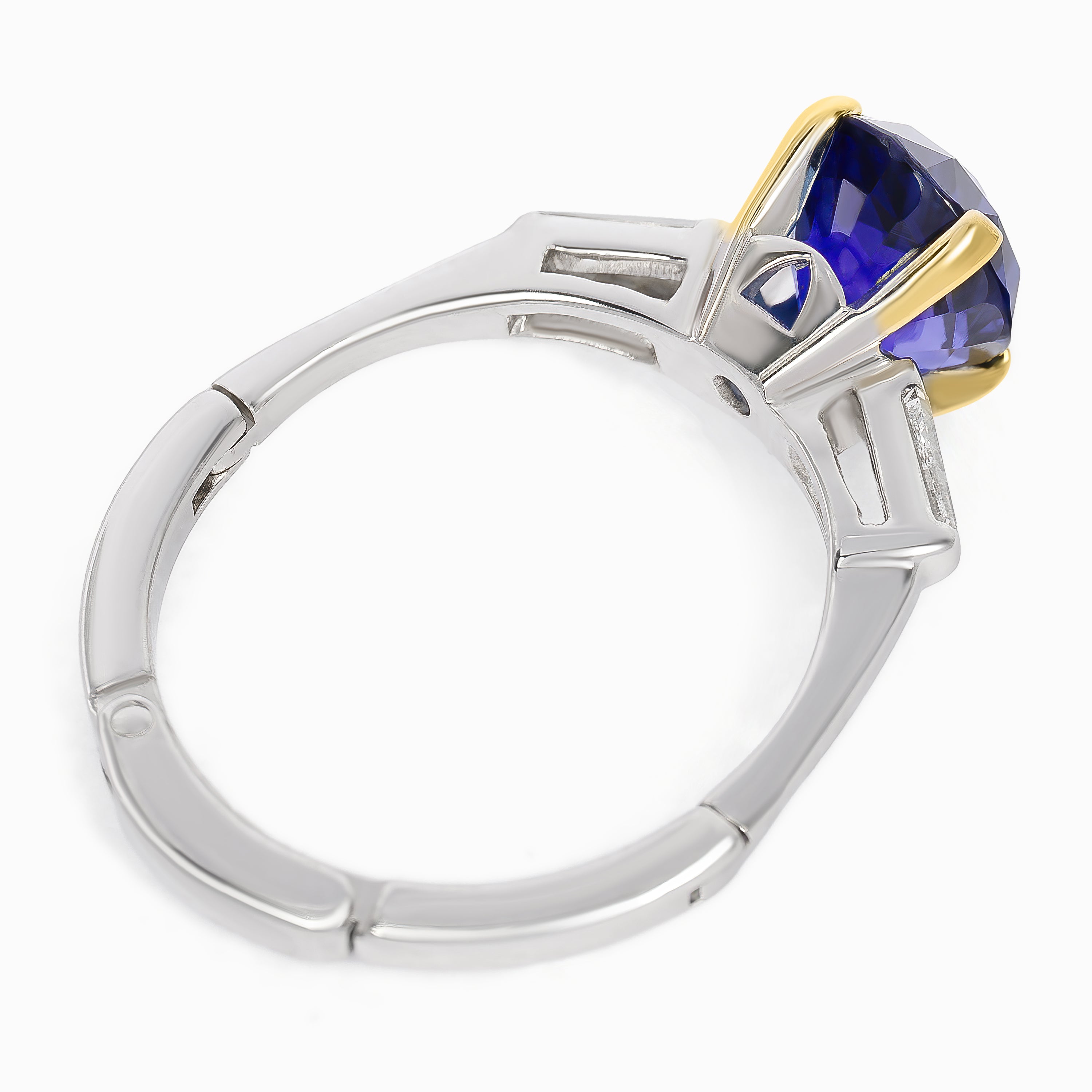 White Gold Ring with Sapphire Stones