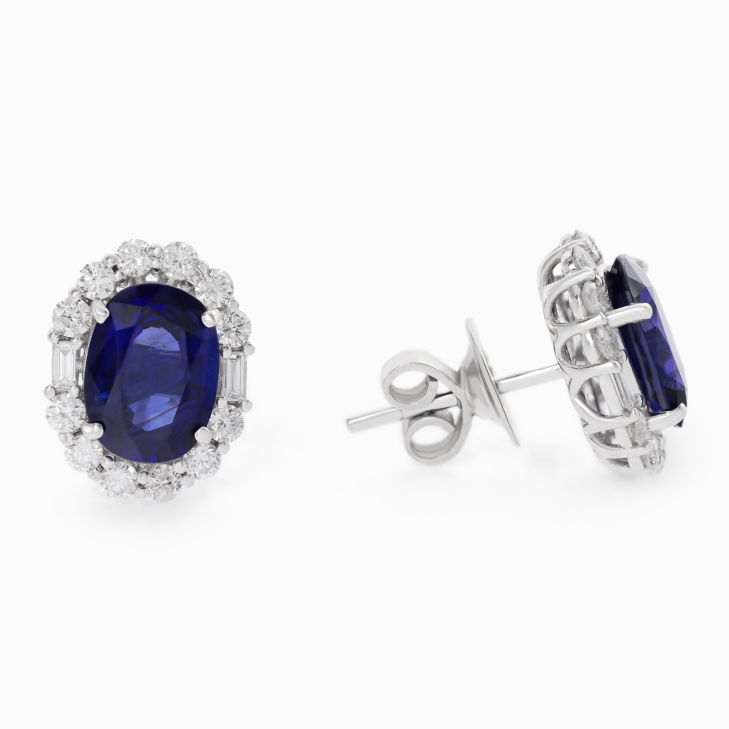 SAPPHIRE AND DIAMOND EARRINGS