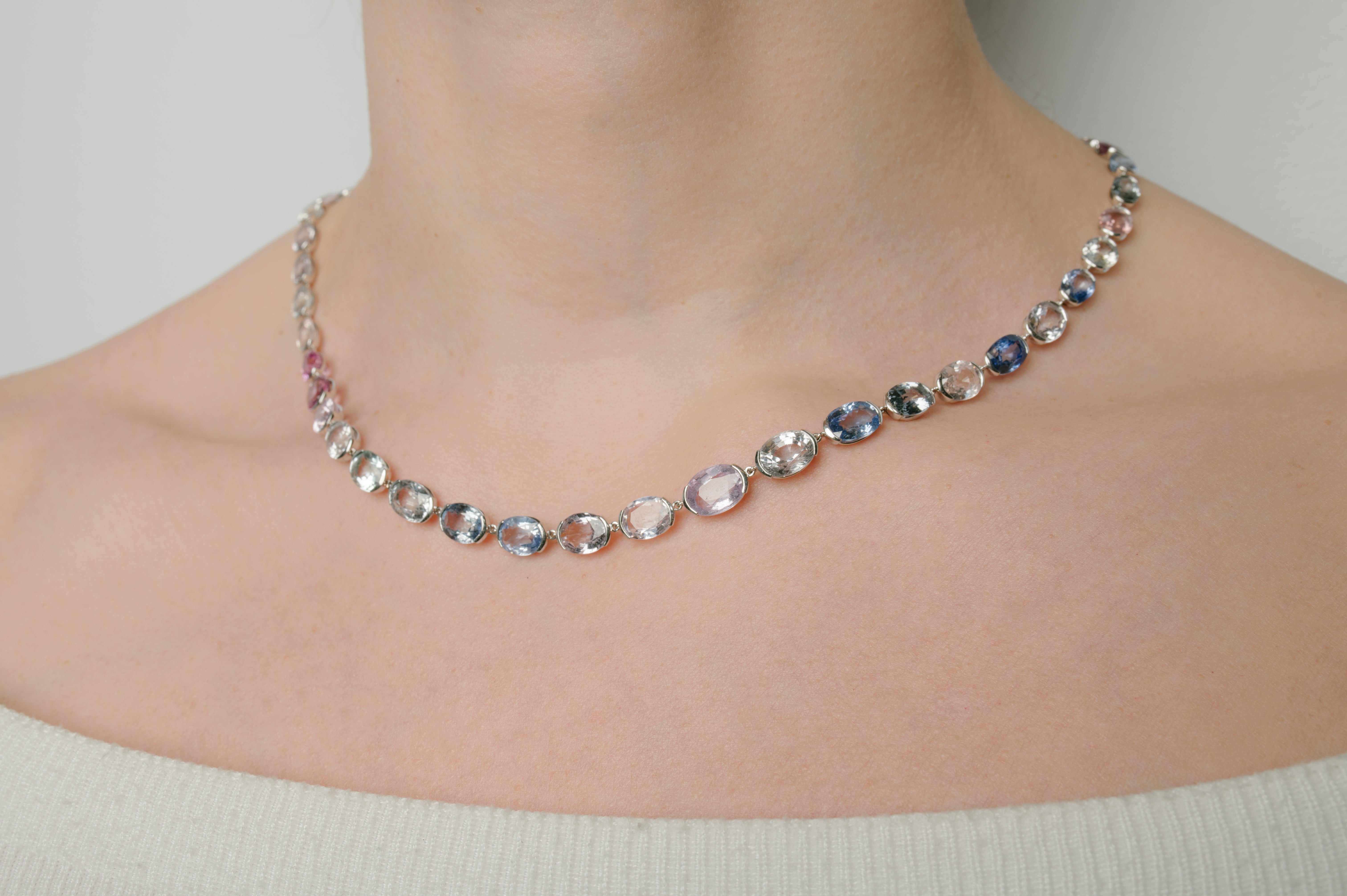 Beaded Rainbow Sapphire Necklace – San Antonio Jewelry