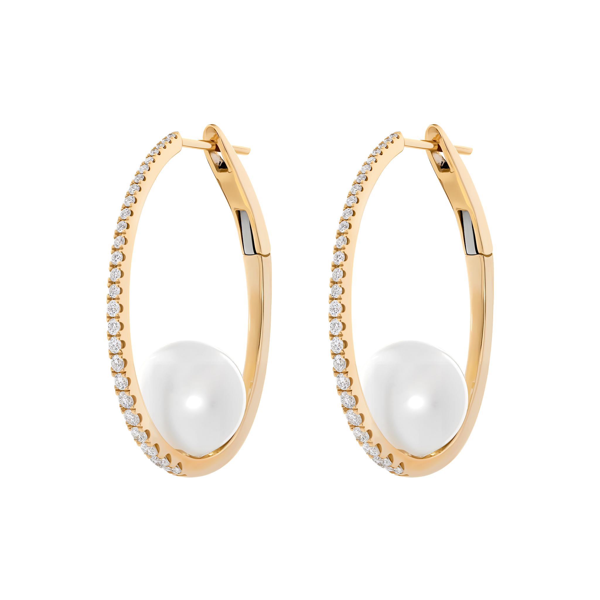 PEARL AND DIAMOND EARRINGS