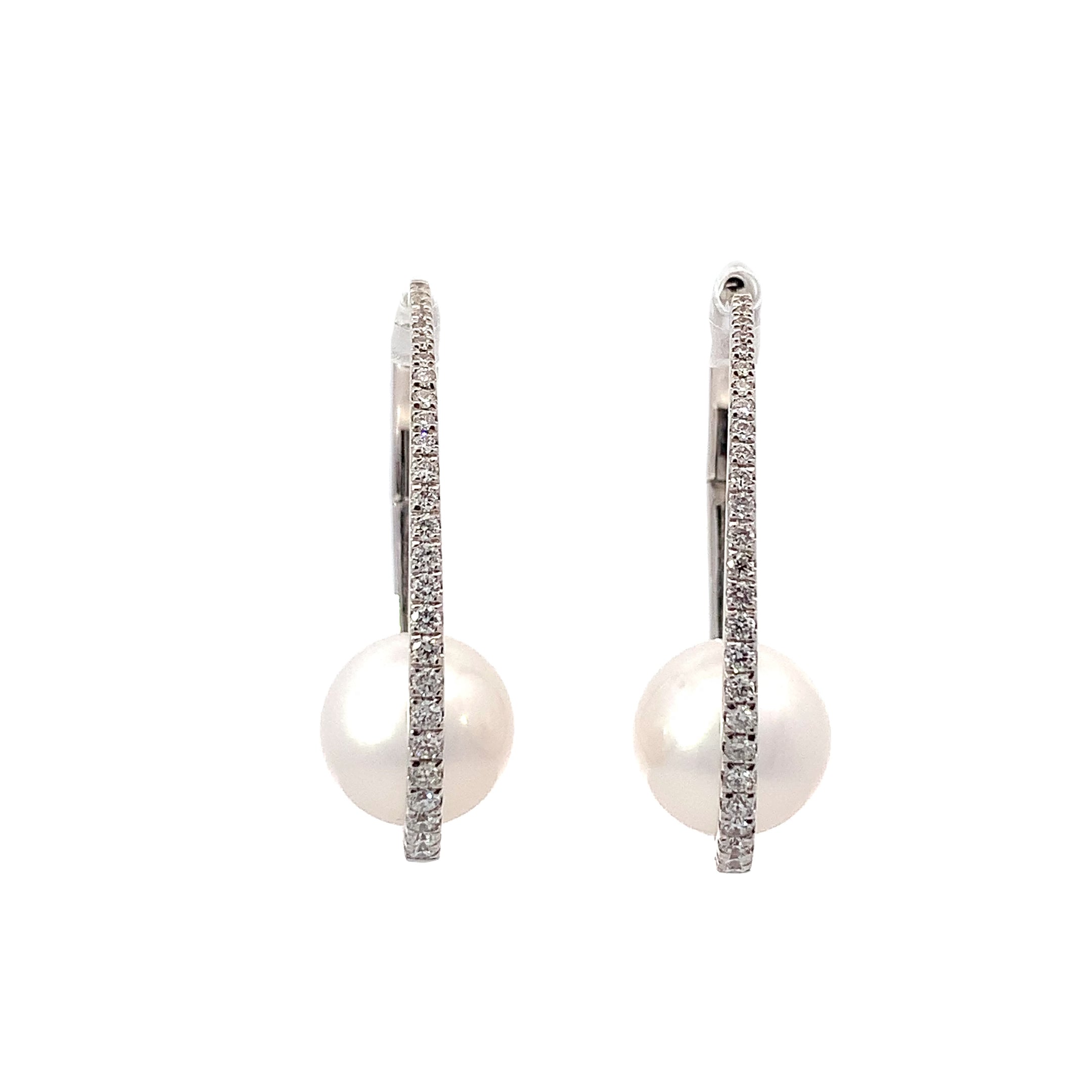 PEARL AND DIAMOND EARRINGS