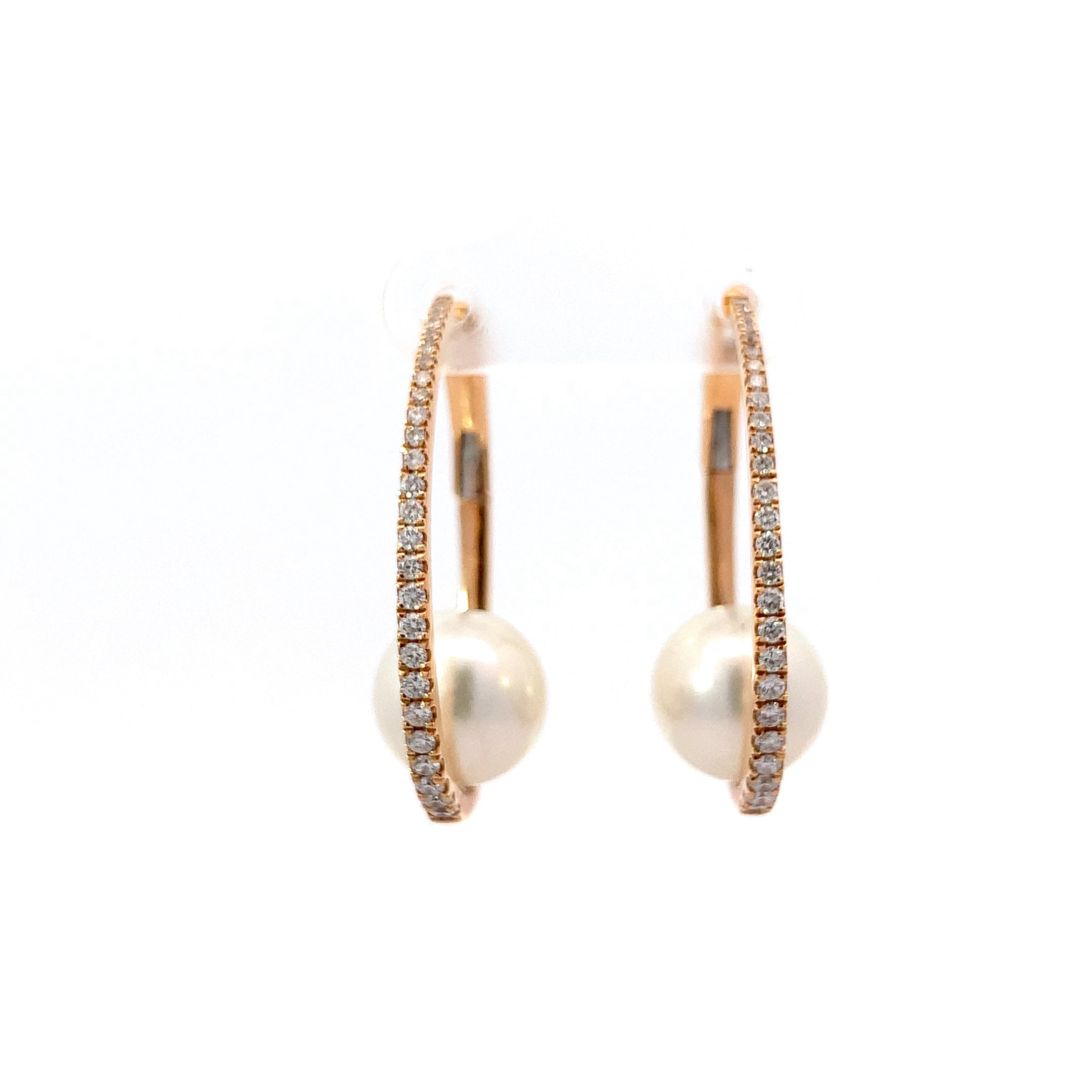PEARL AND DIAMOND EARRINGS