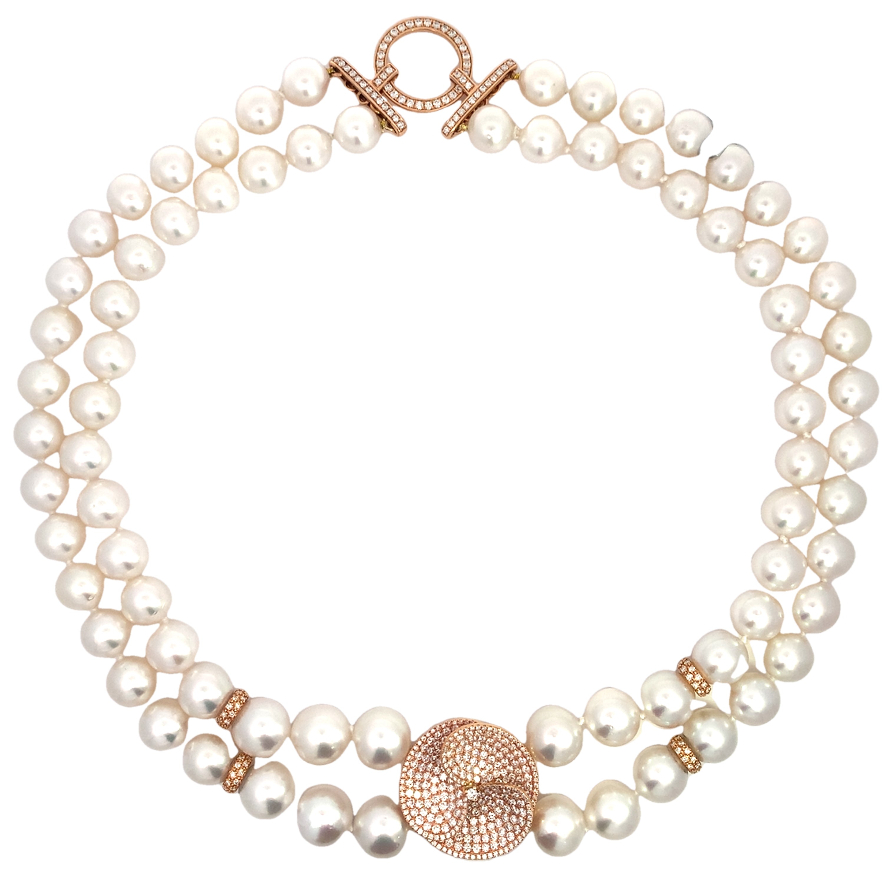 PEARL AND DIAMOND NECKLACE