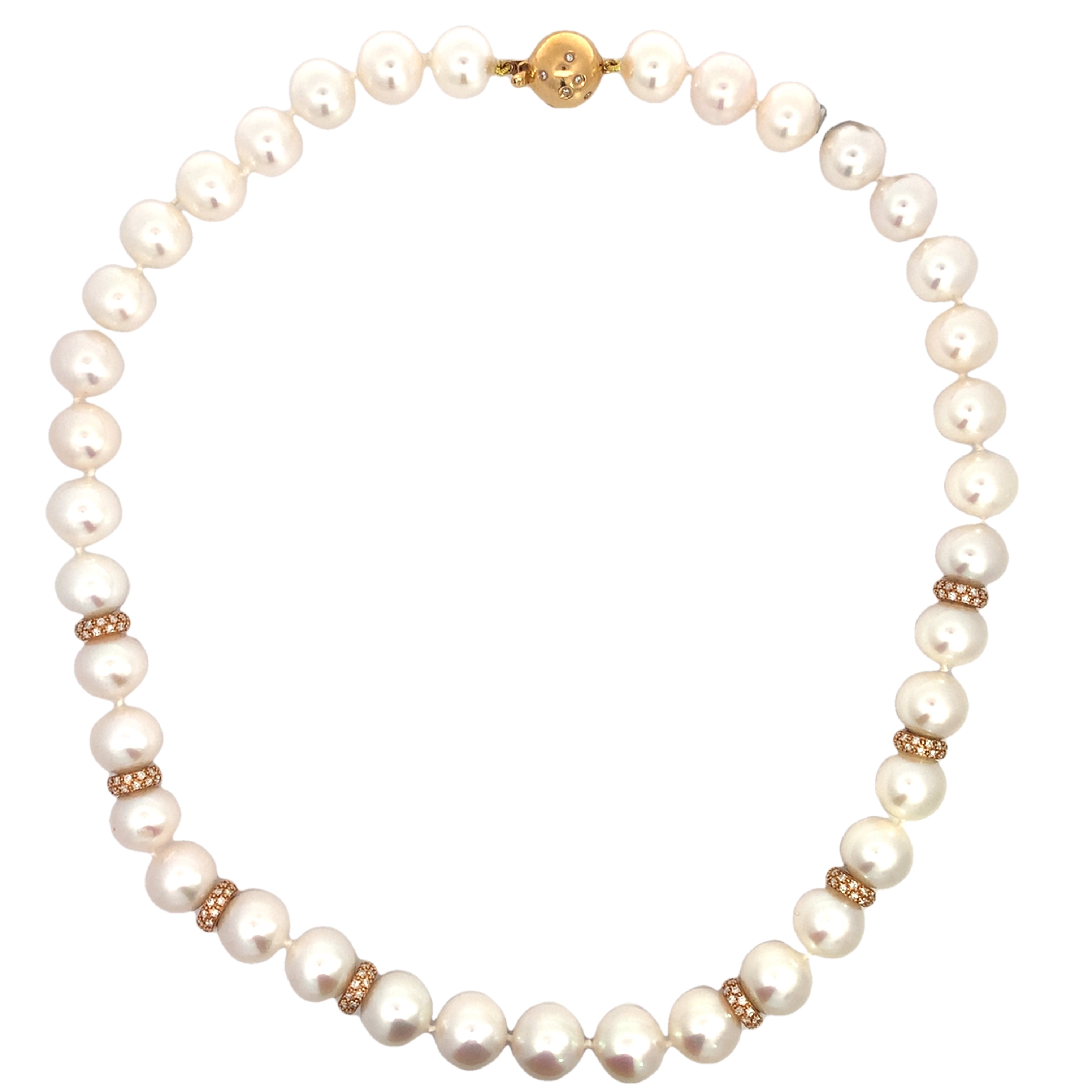 PEARL AND DIAMOND NECKLACE