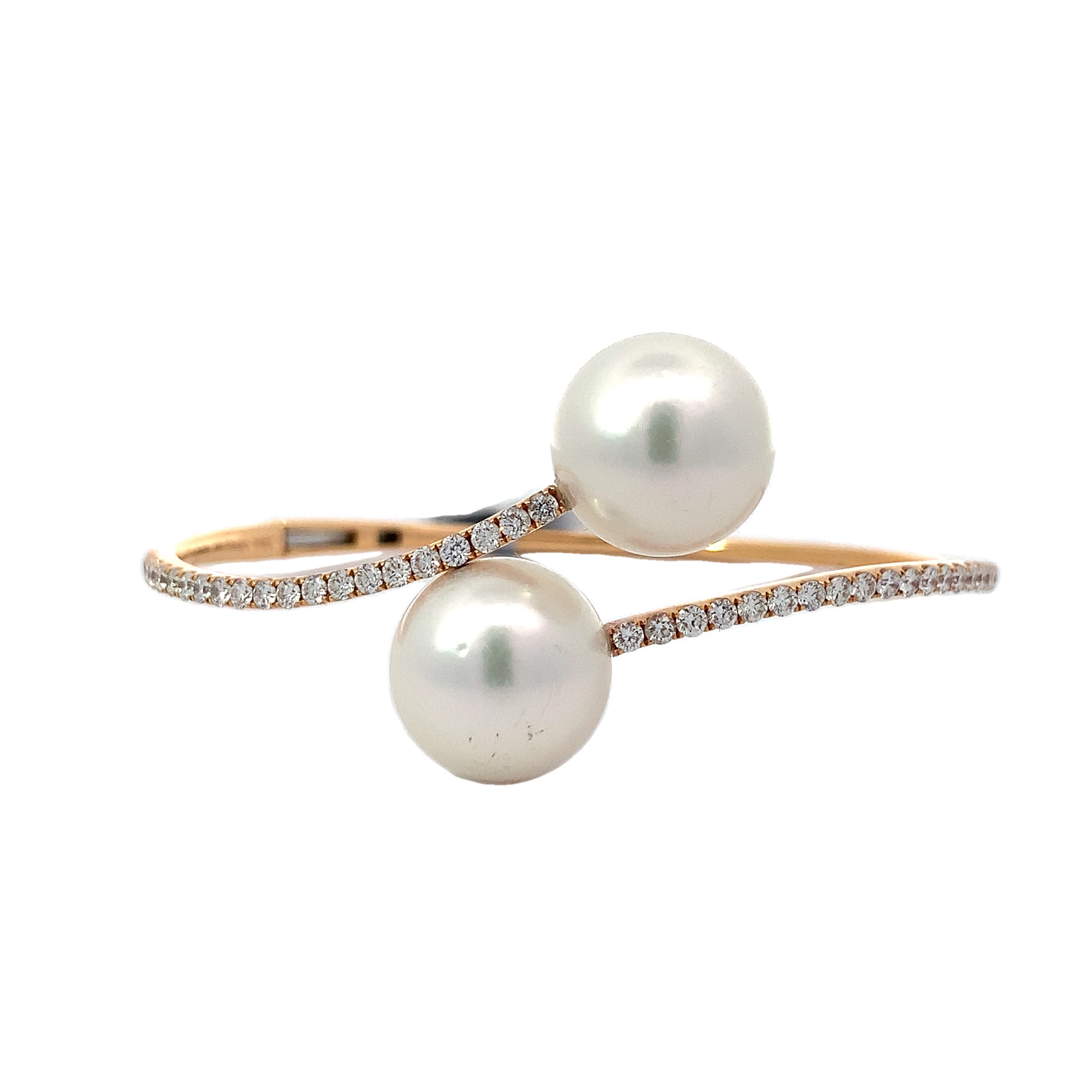 PEARL AND DIAMOND BANGLE