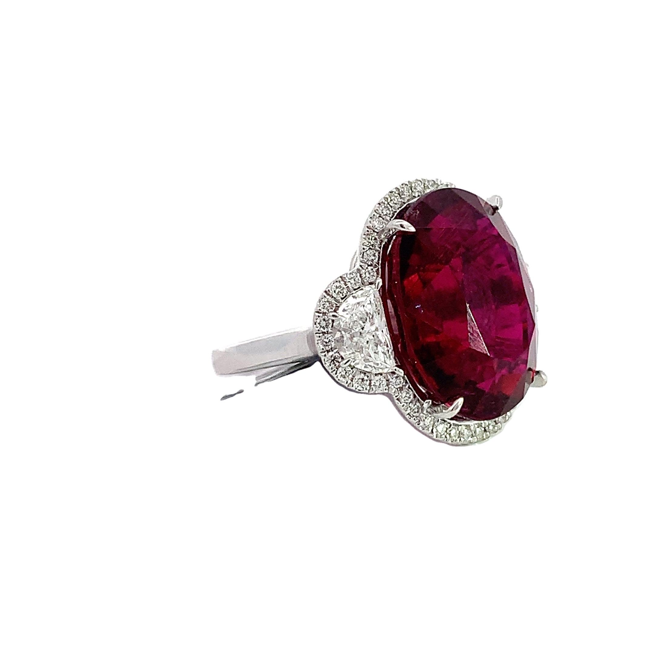 RUBELLITE AND DIAMOND RING