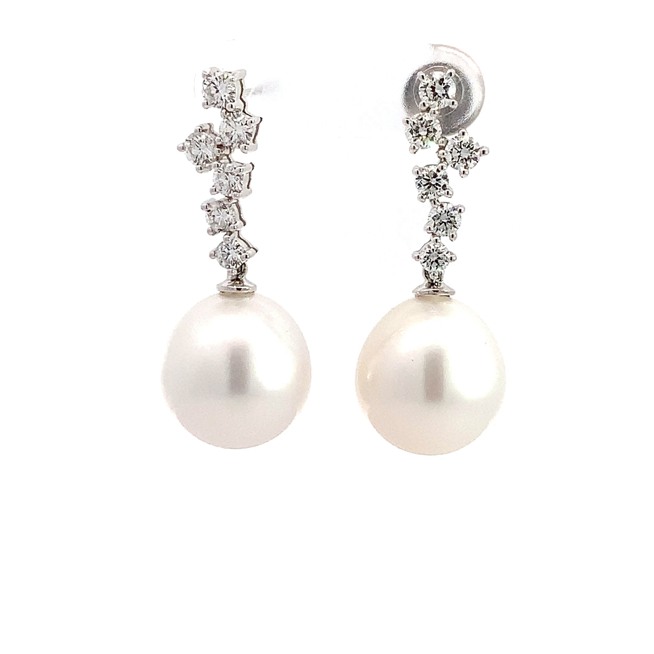 PEARL AND DIAMOND EARRINGS