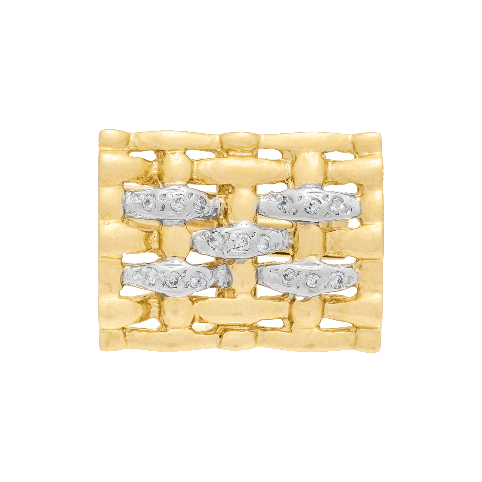 DIAMOND WEIVED CUFFLINKS