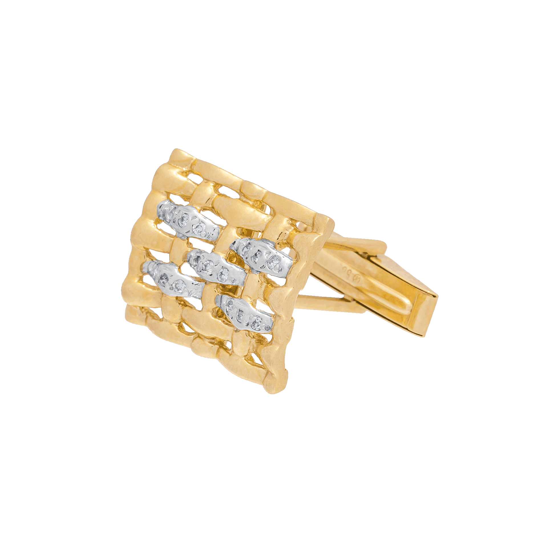 DIAMOND WEIVED CUFFLINKS
