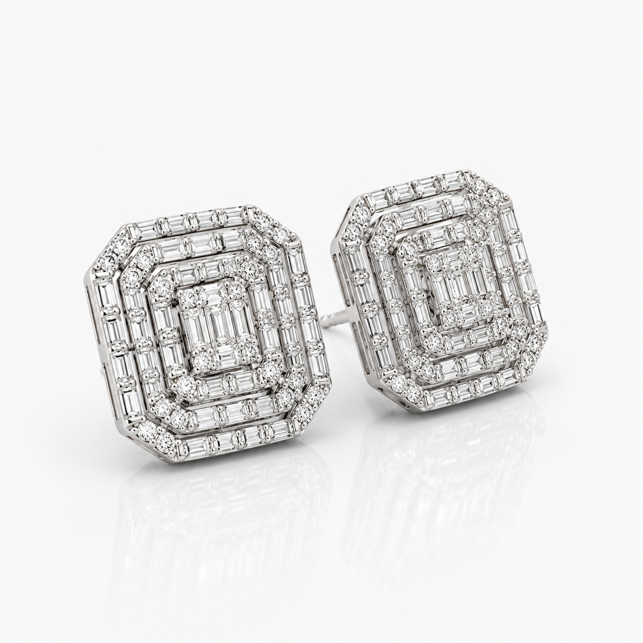 White Gold Diamond Earrings