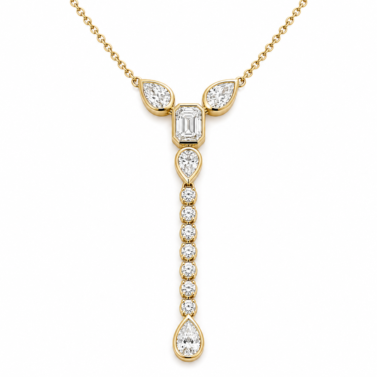Yellow Gold Diamond Necklace