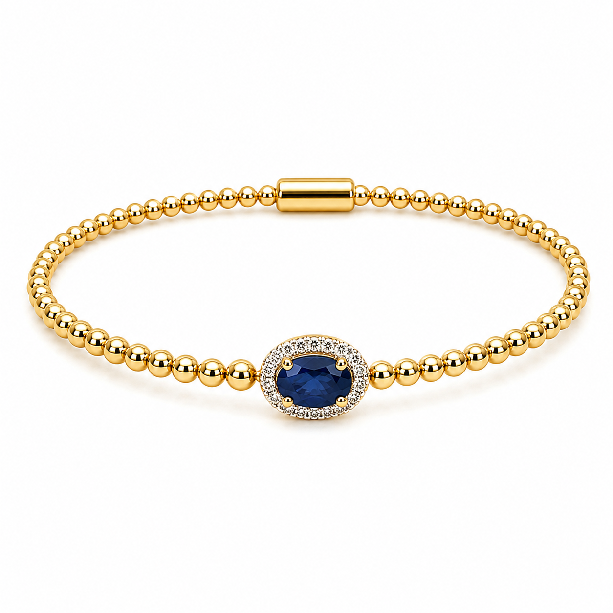 Yellow Gold Diamond and Sapphire Bracelet