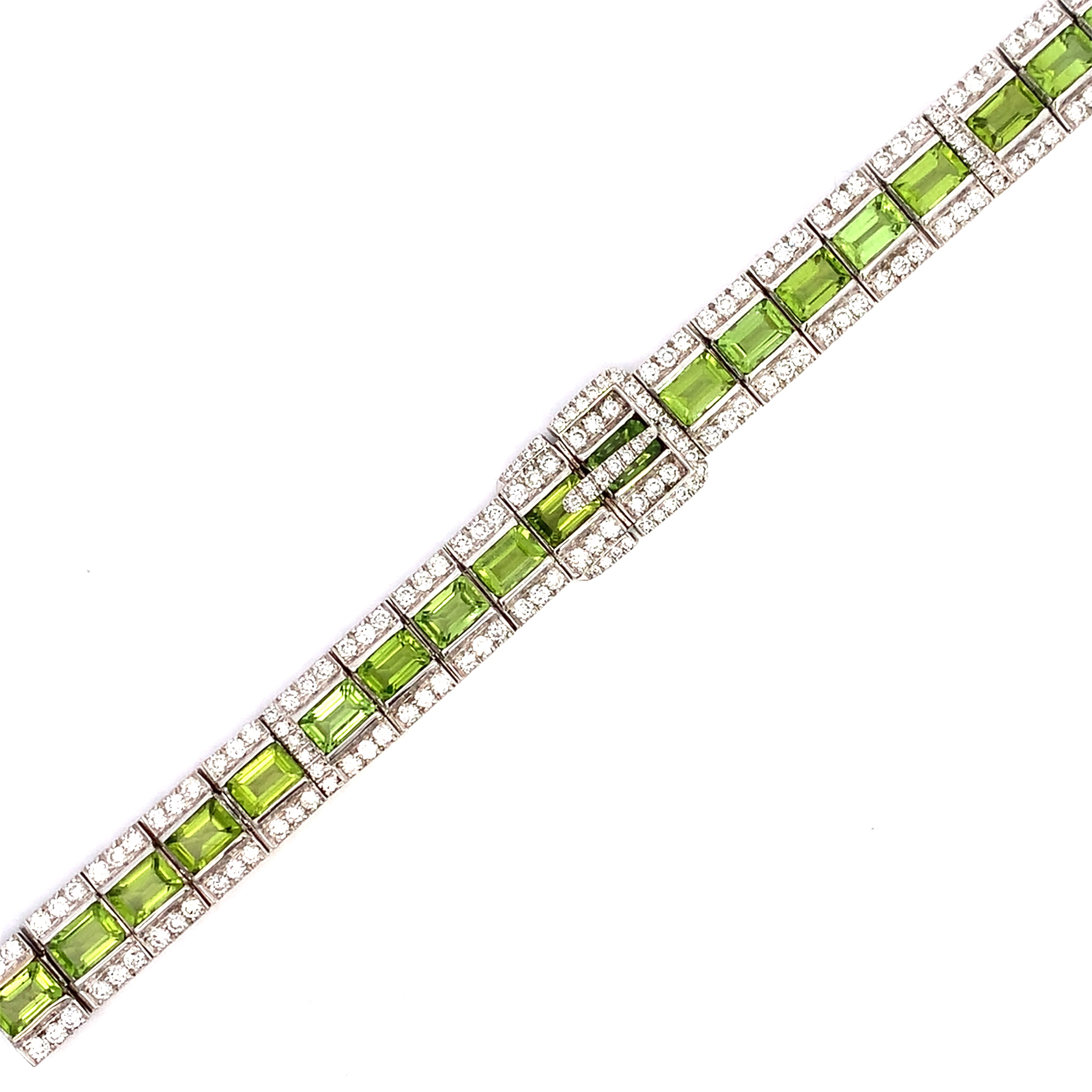 PERIDOT AND DIAMOND BRACELET