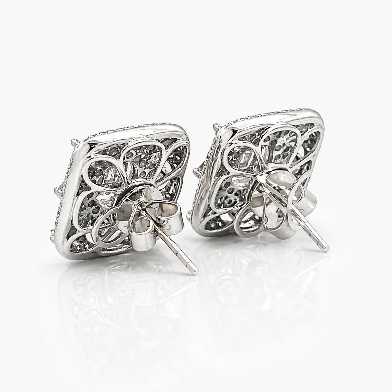 White Gold Diamond Earrings