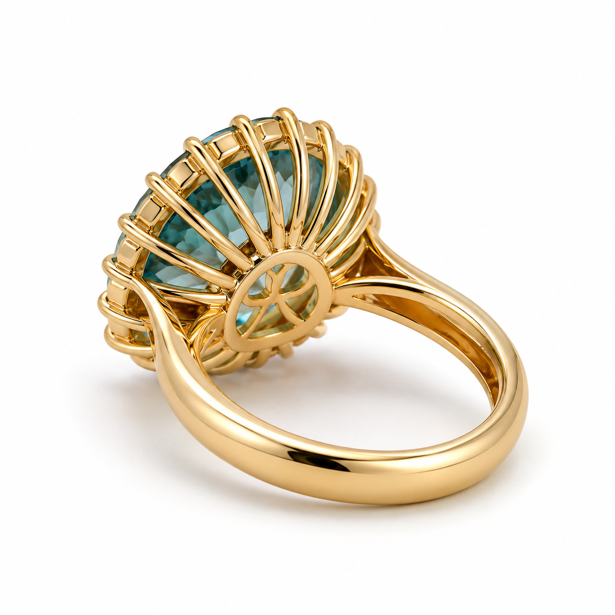 White Gold Paraiba and Diamond Ring